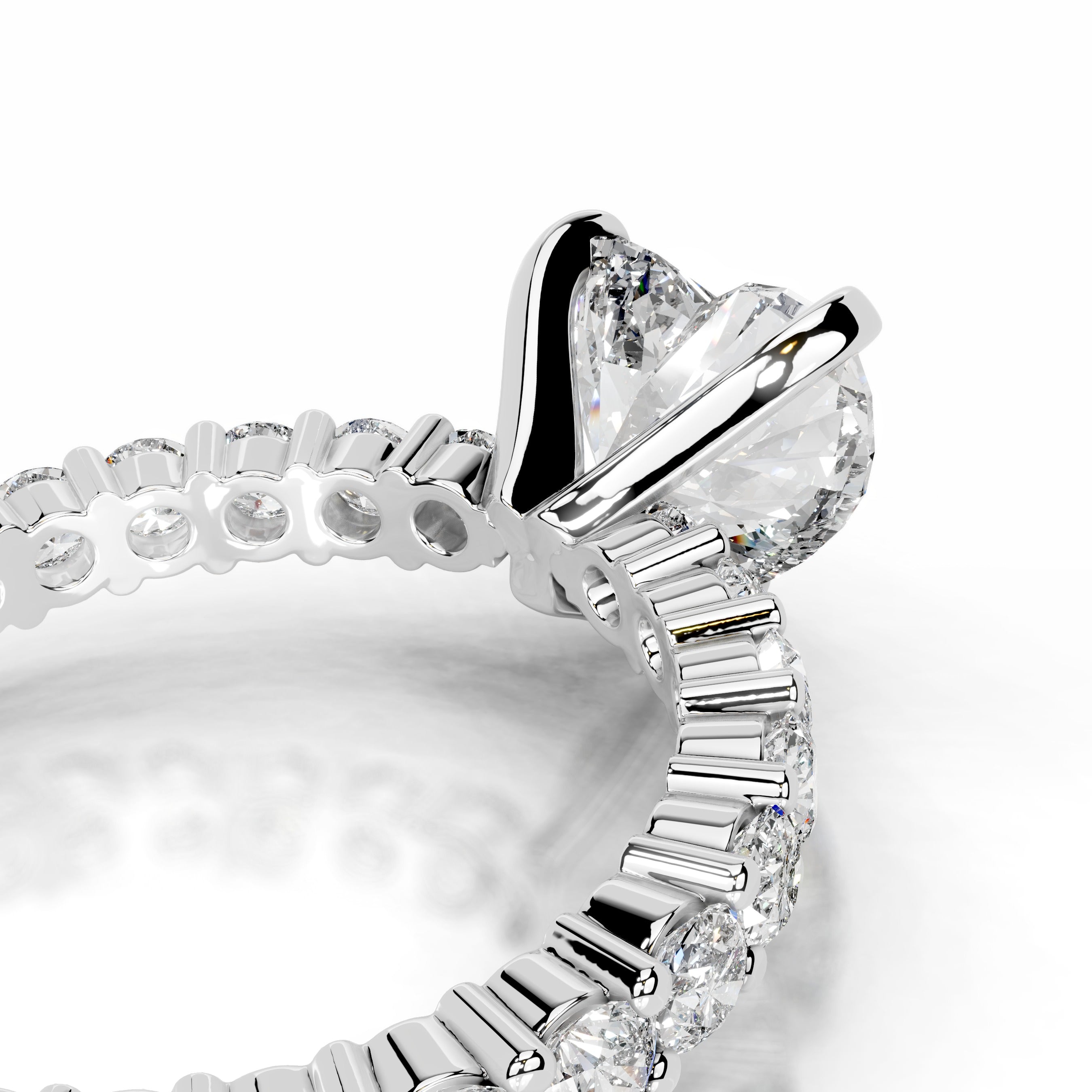 Jenna Diamond Engagement Ring - 14K White Gold