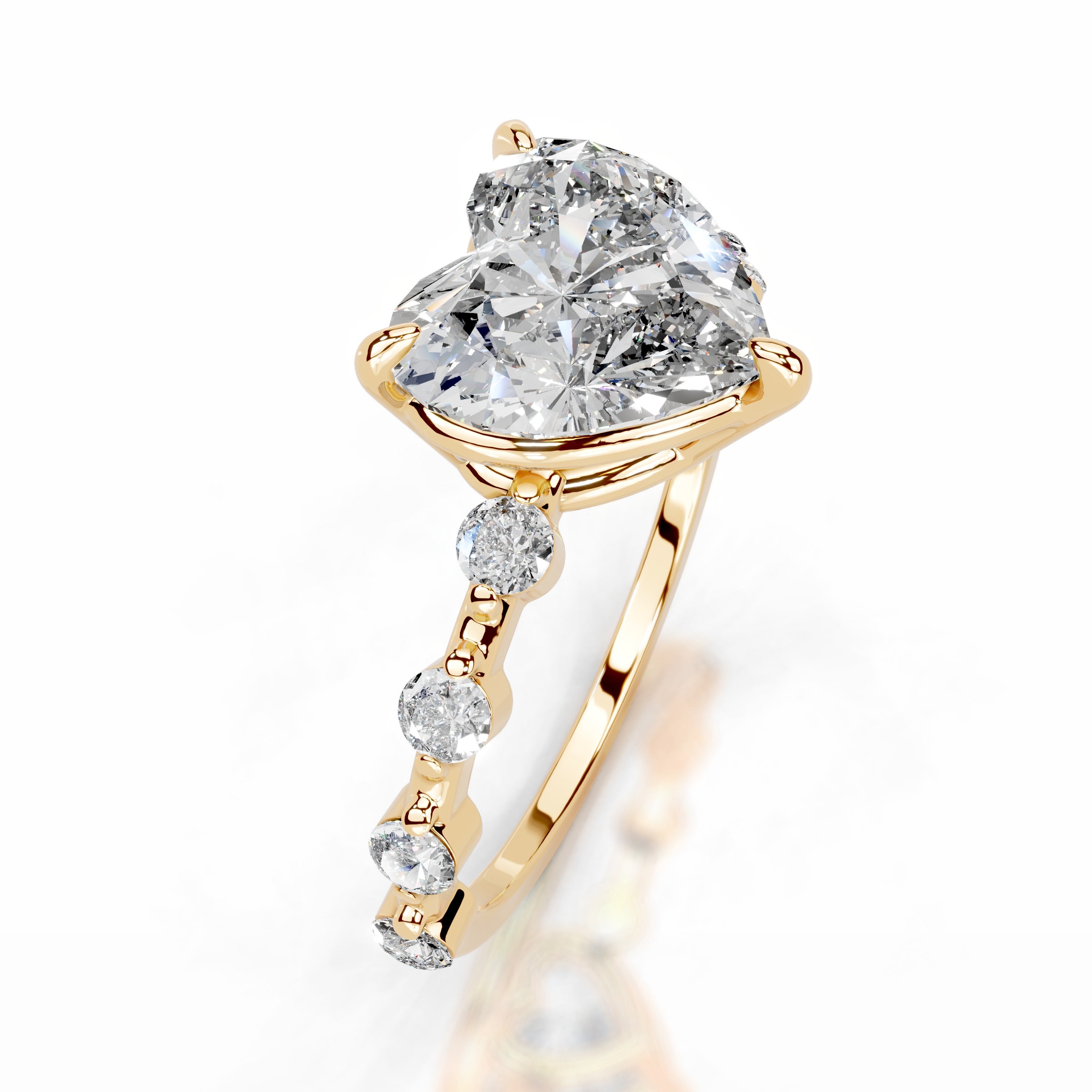 Bell Diamond Engagement Ring - 18K Yellow Gold