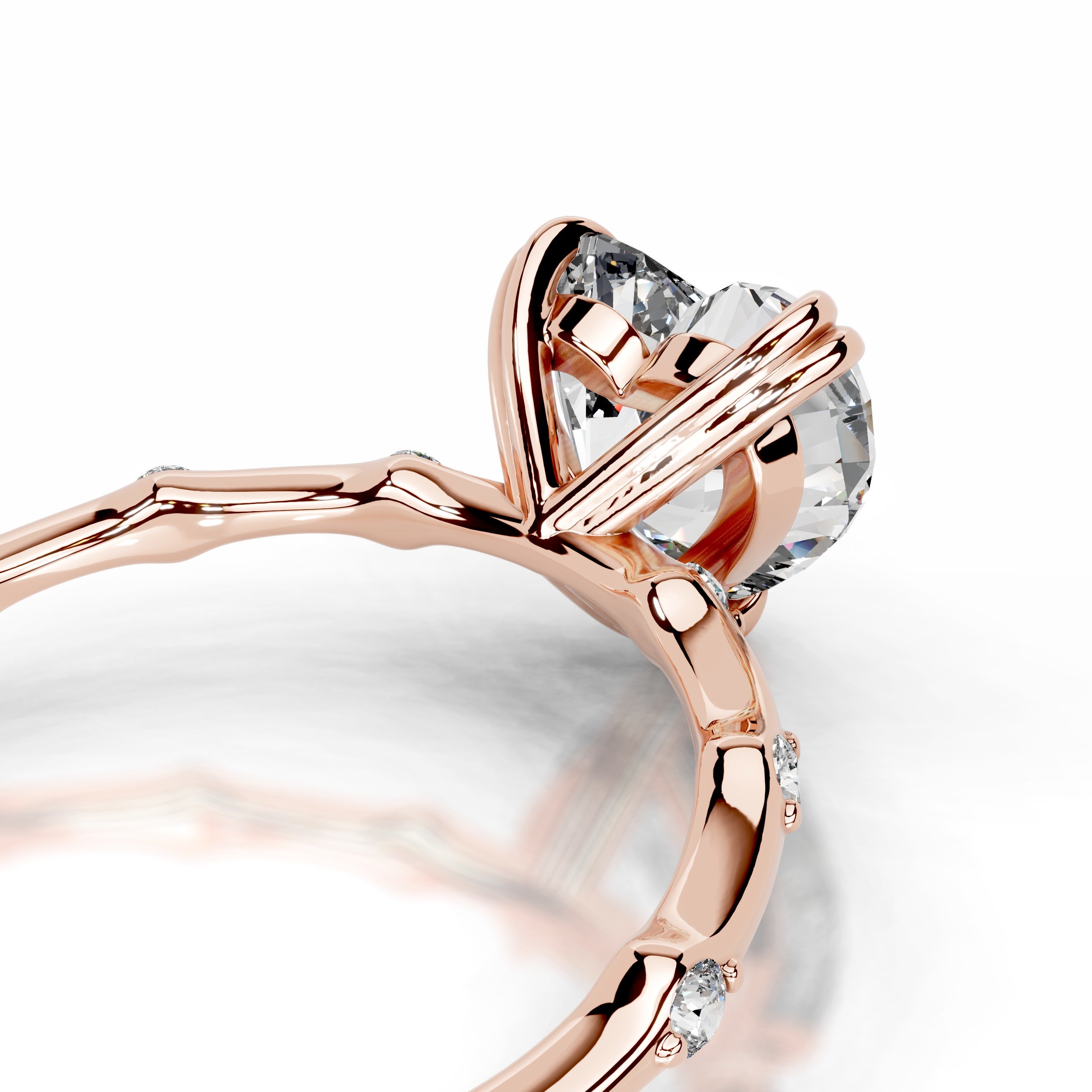 Wilma Diamond Engagement Ring - 14K Rose Gold