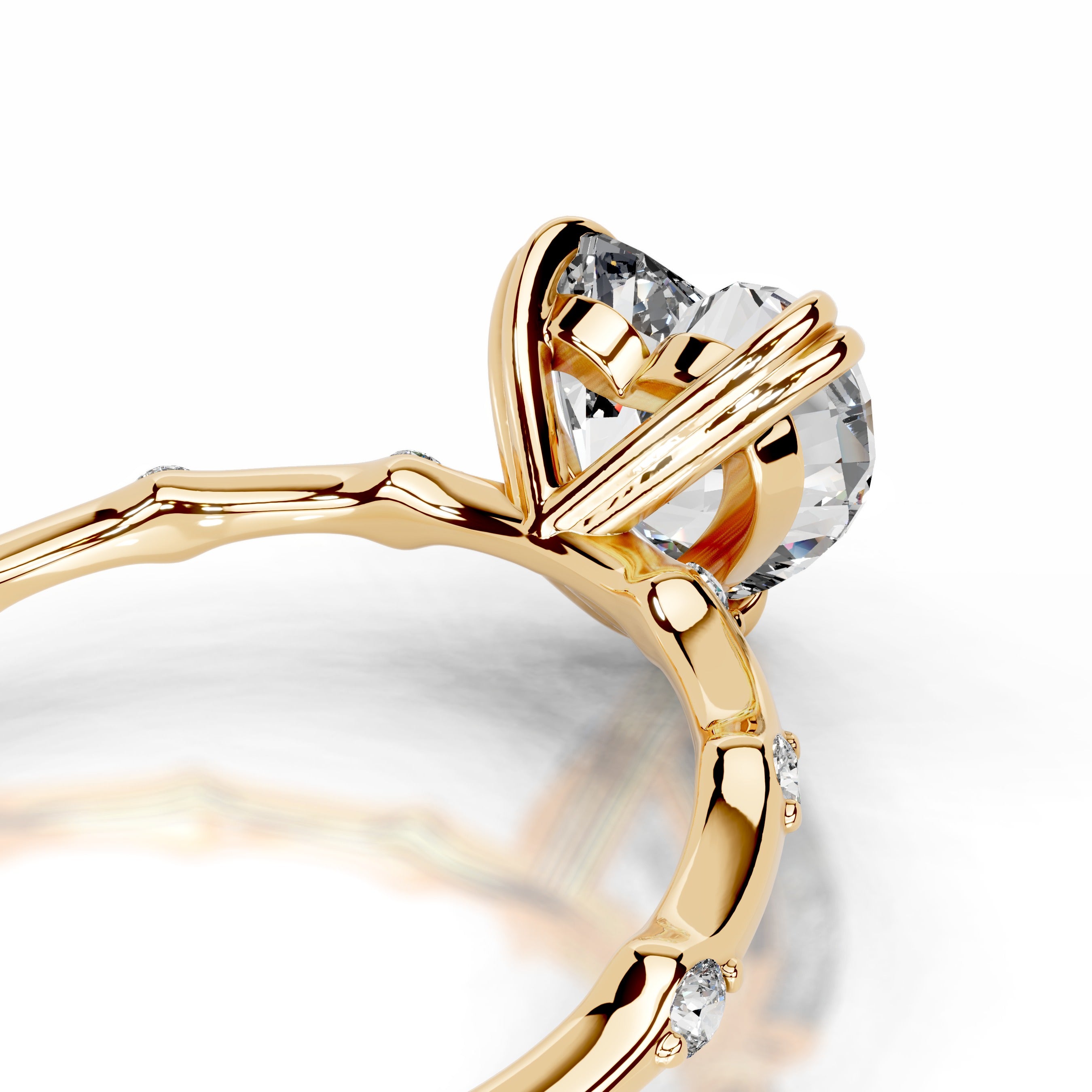 Wilma Diamond Engagement Ring - 18K Yellow Gold