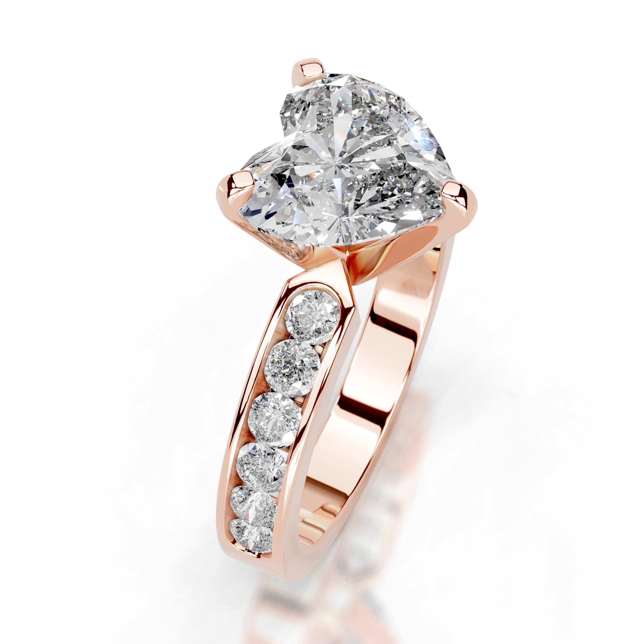 Giselle Diamond Engagement Ring - 14K Rose Gold