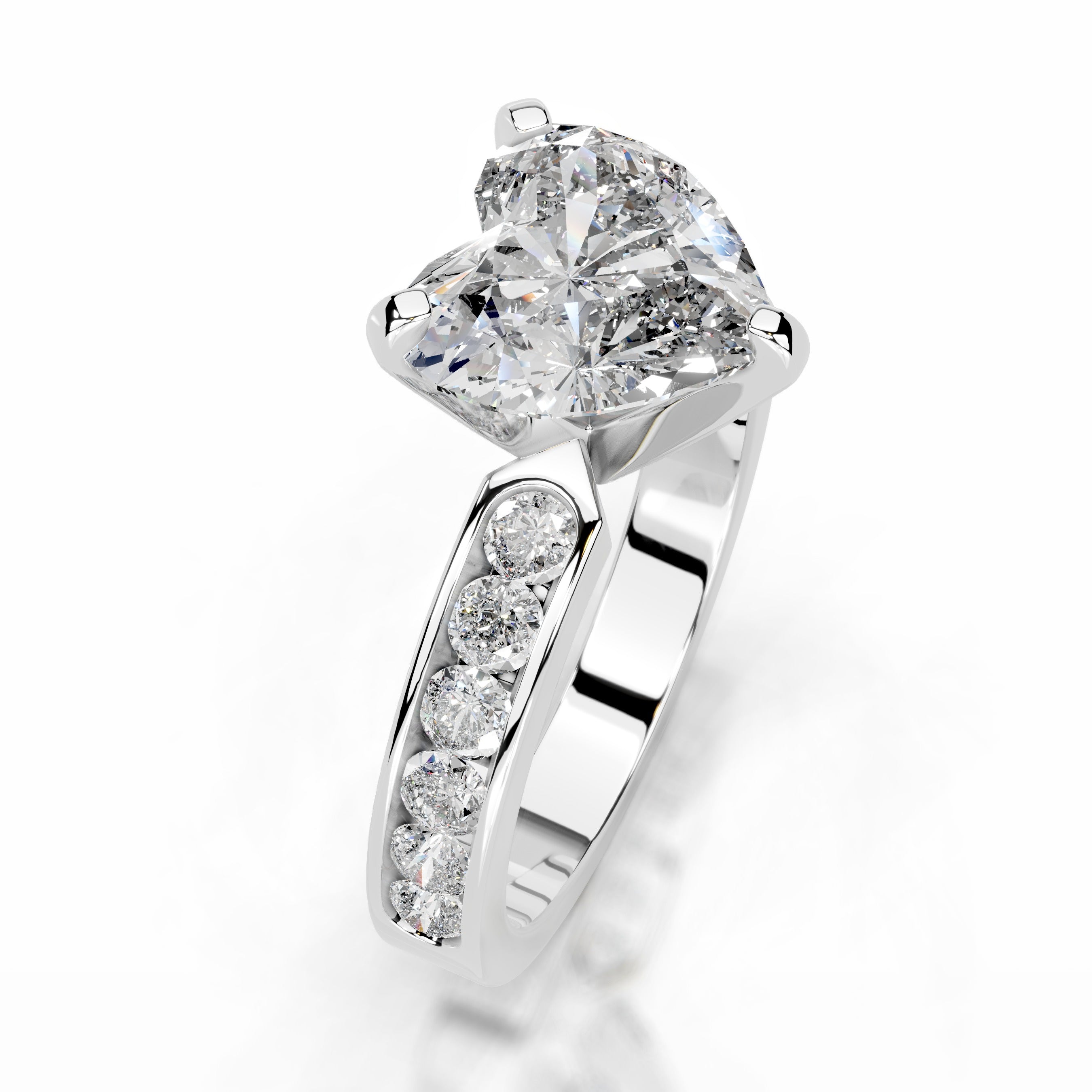 Giselle Diamond Engagement Ring - 14K White Gold