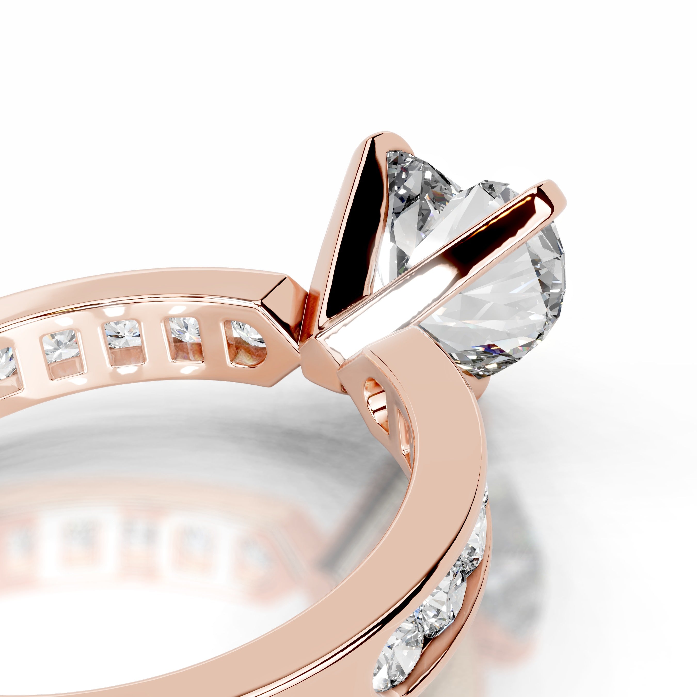 Giselle Diamond Engagement Ring - 14K Rose Gold