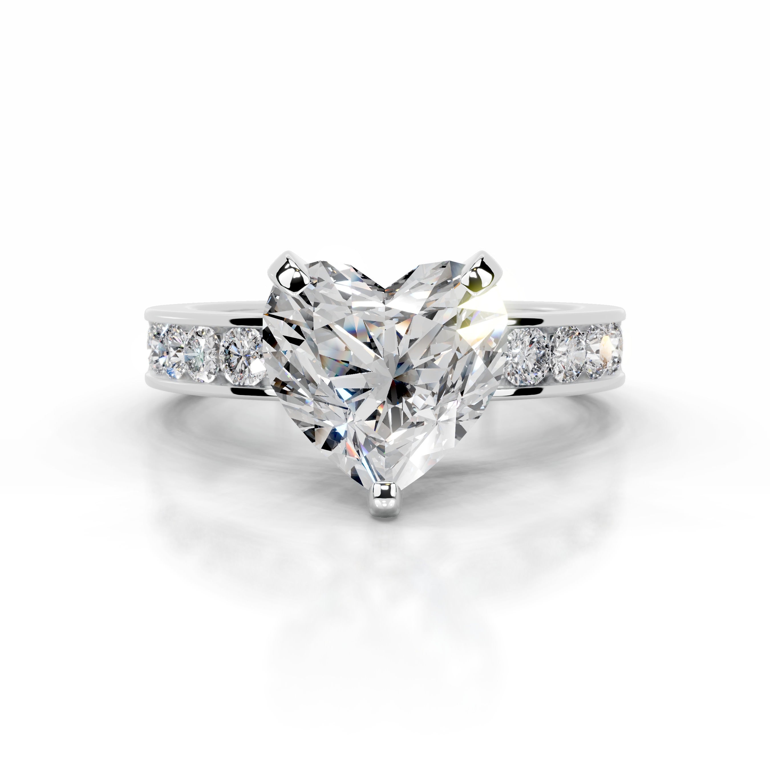 Giselle Diamond Engagement Ring - 14K White Gold