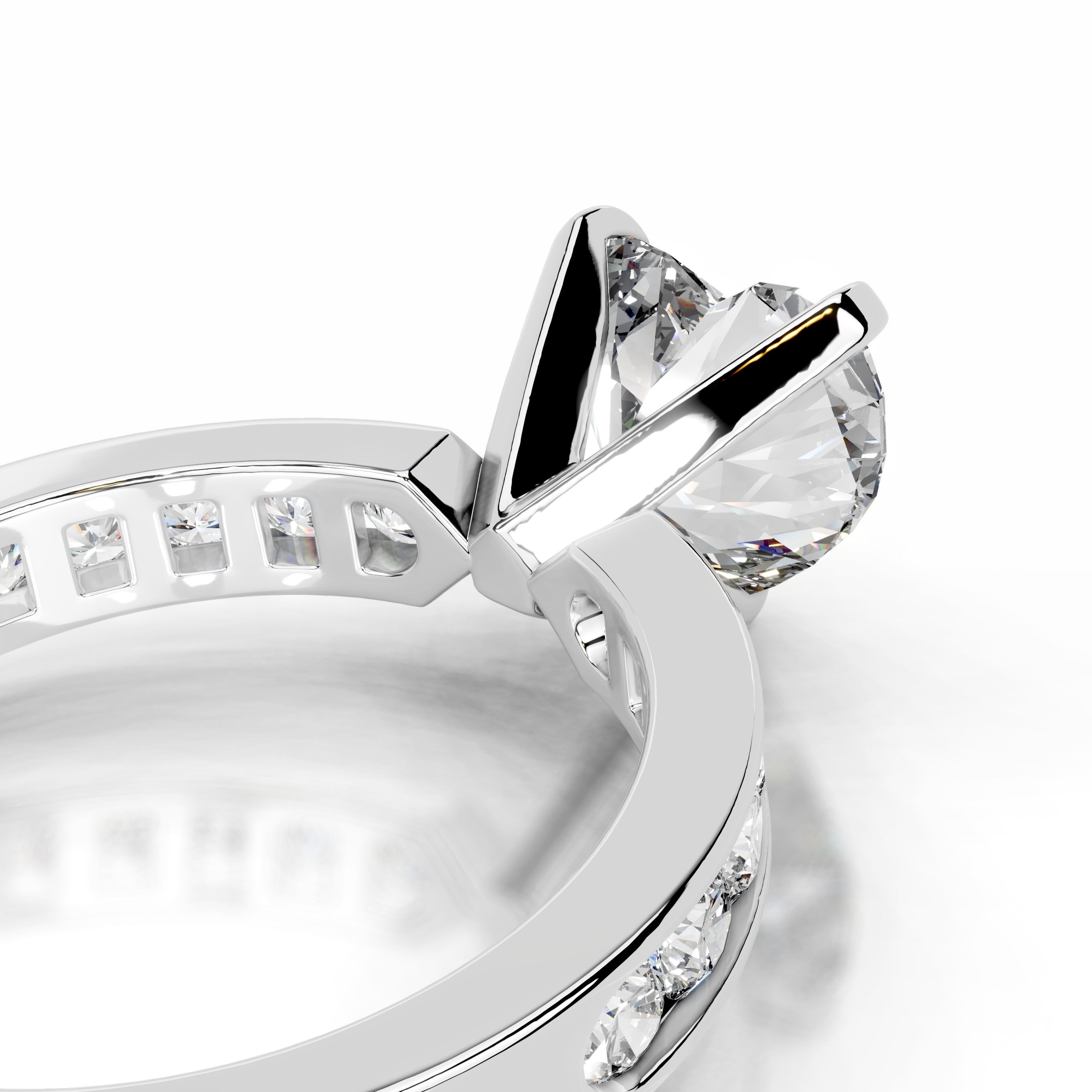 Giselle Diamond Engagement Ring - 14K White Gold