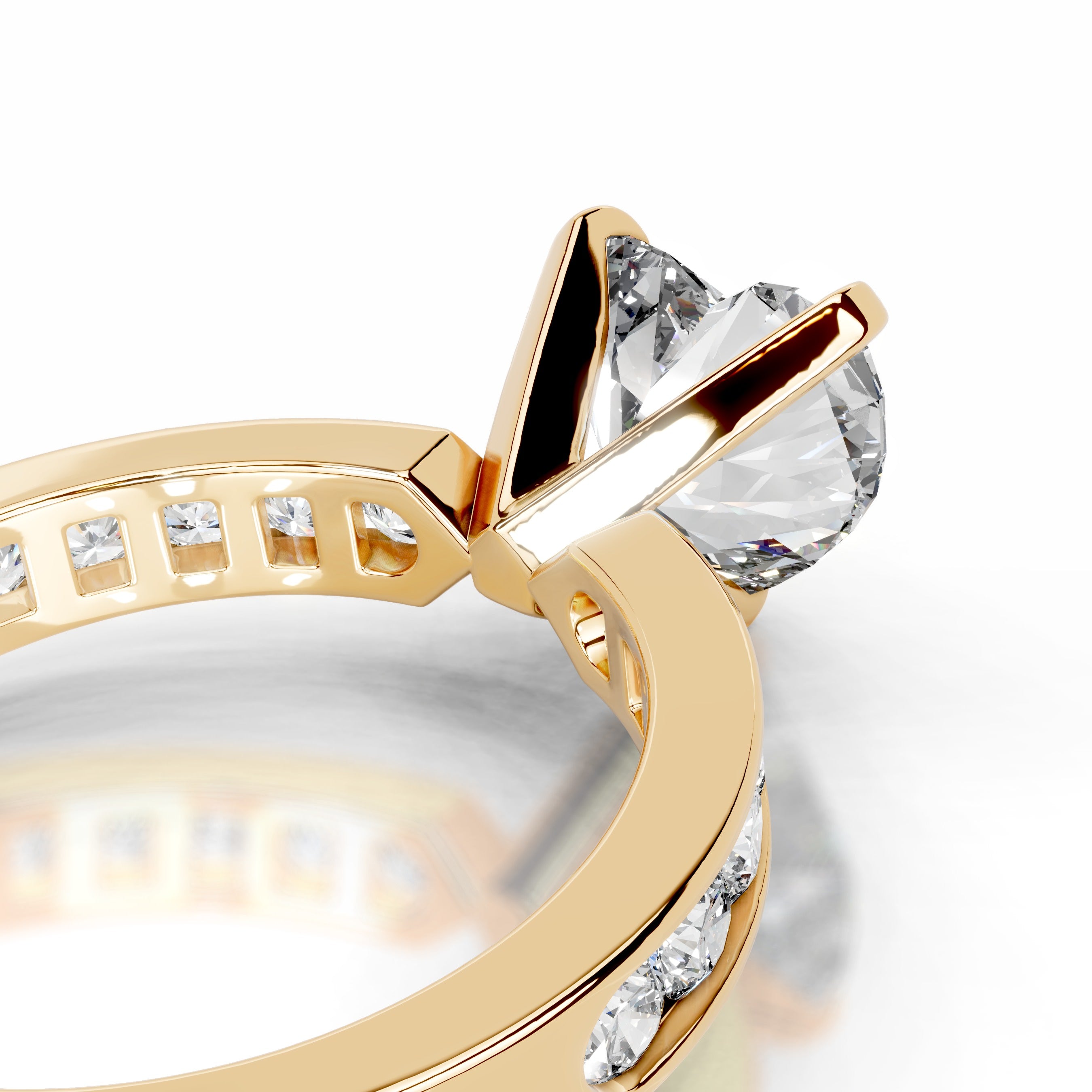 Giselle Diamond Engagement Ring - 18K Yellow Gold