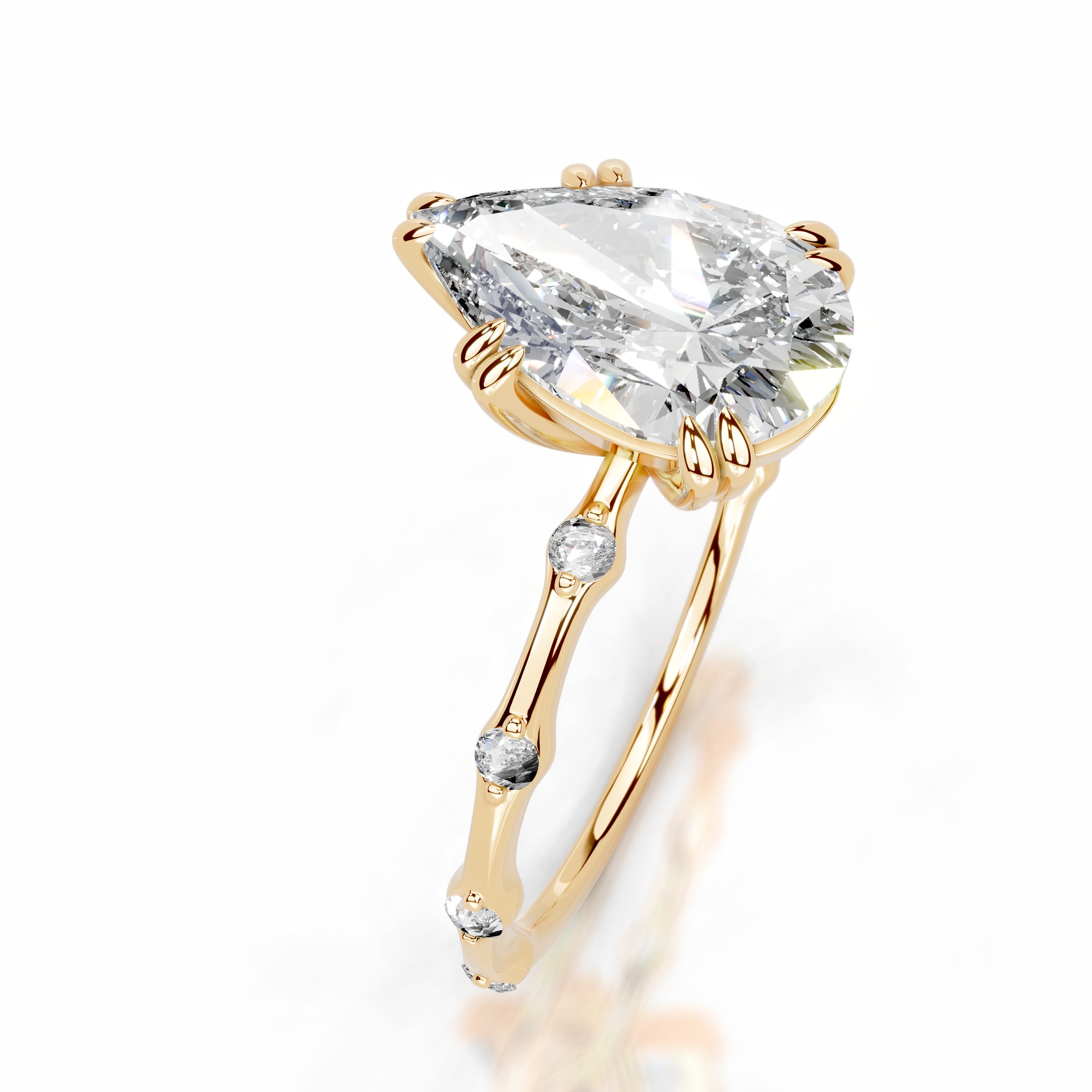 Wilma Diamond Engagement Ring - 18K Yellow Gold