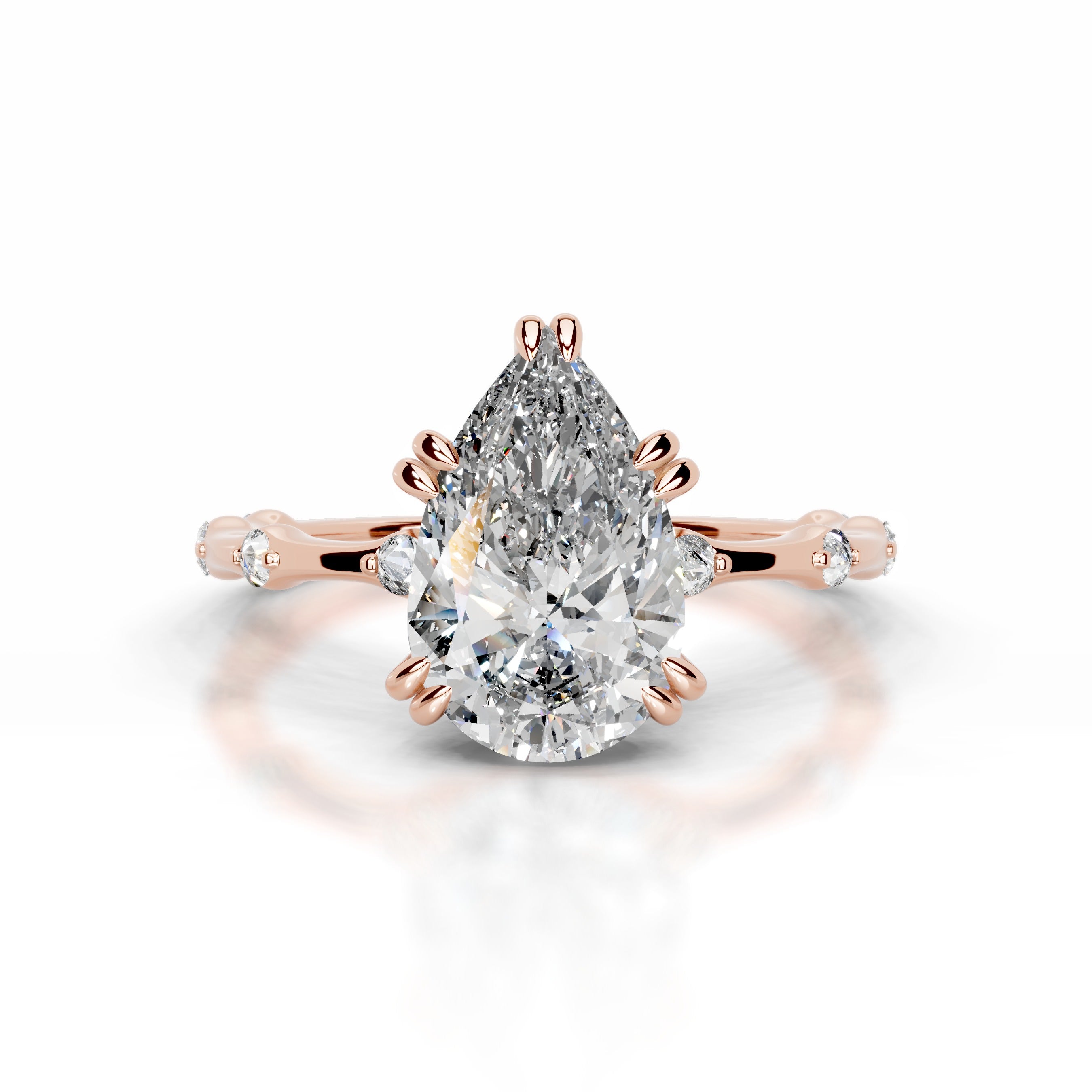 Wilma Diamond Engagement Ring - 14K Rose Gold