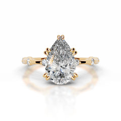 Wilma Diamond Engagement Ring - 18K Yellow Gold