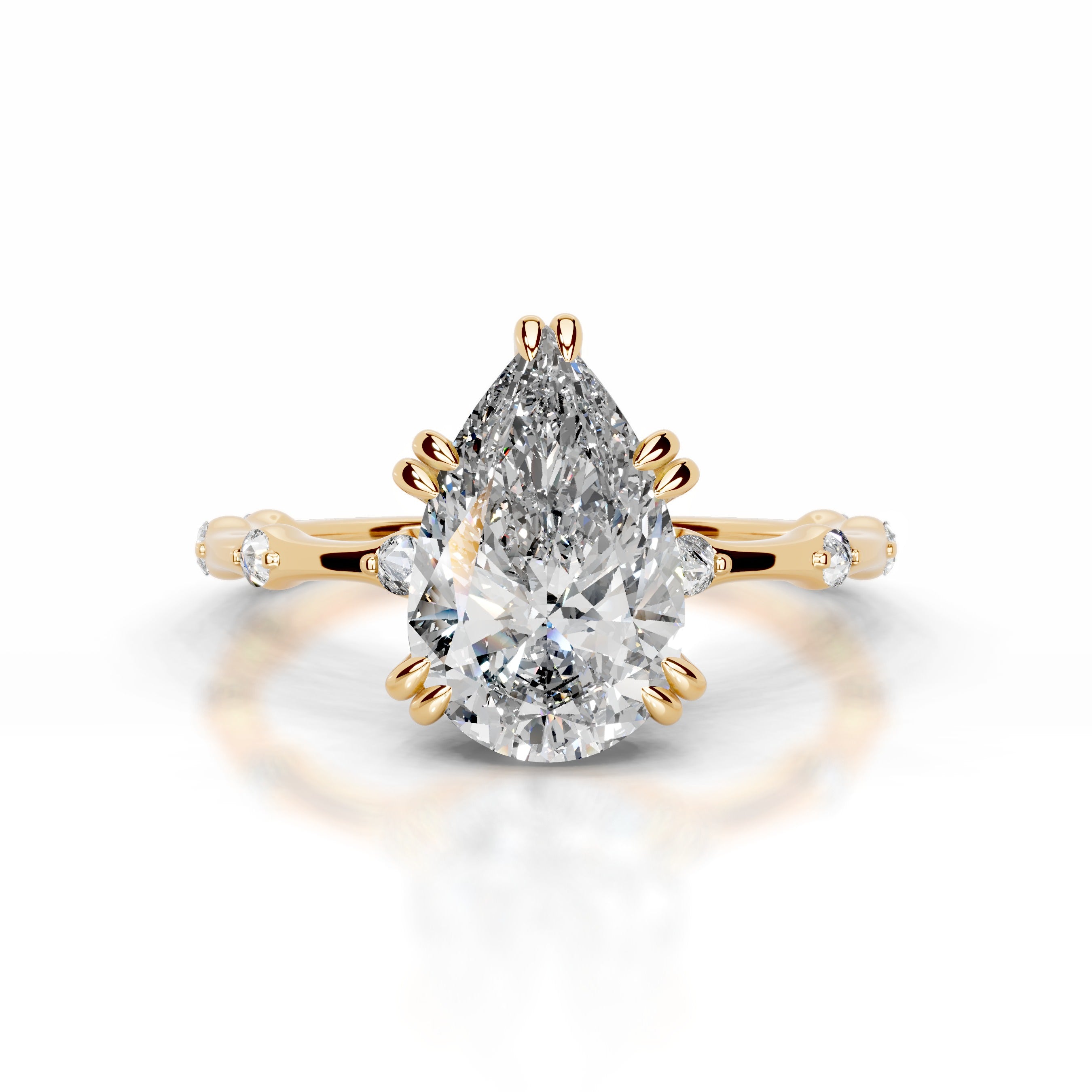 Wilma Diamond Engagement Ring - 18K Yellow Gold