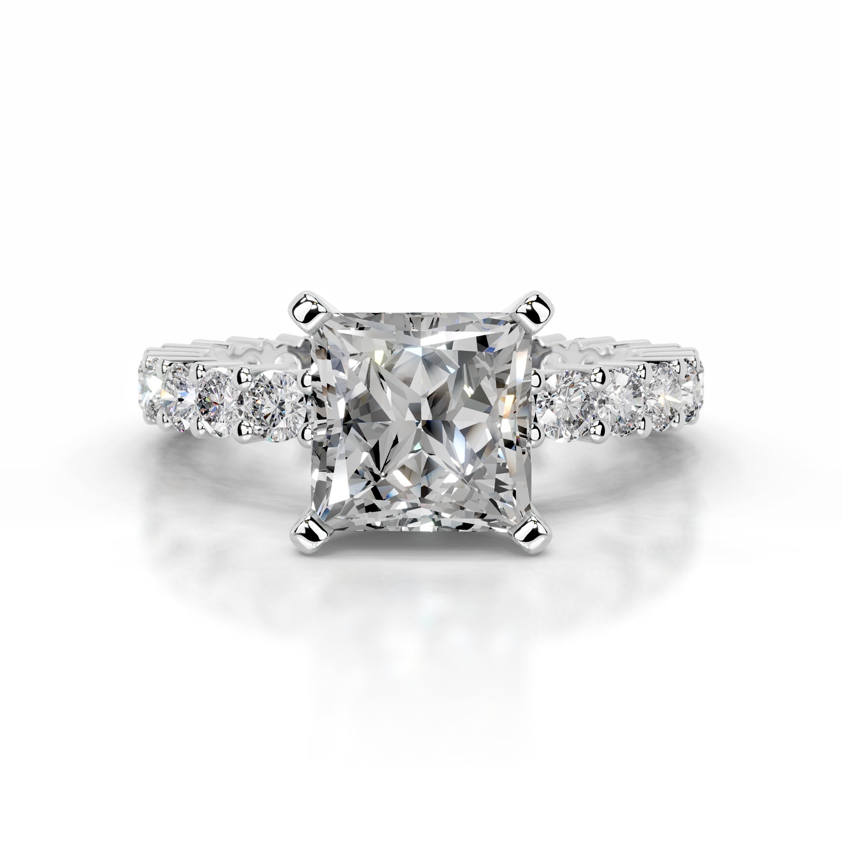 Jenna Diamond Engagement Ring - 14K White Gold