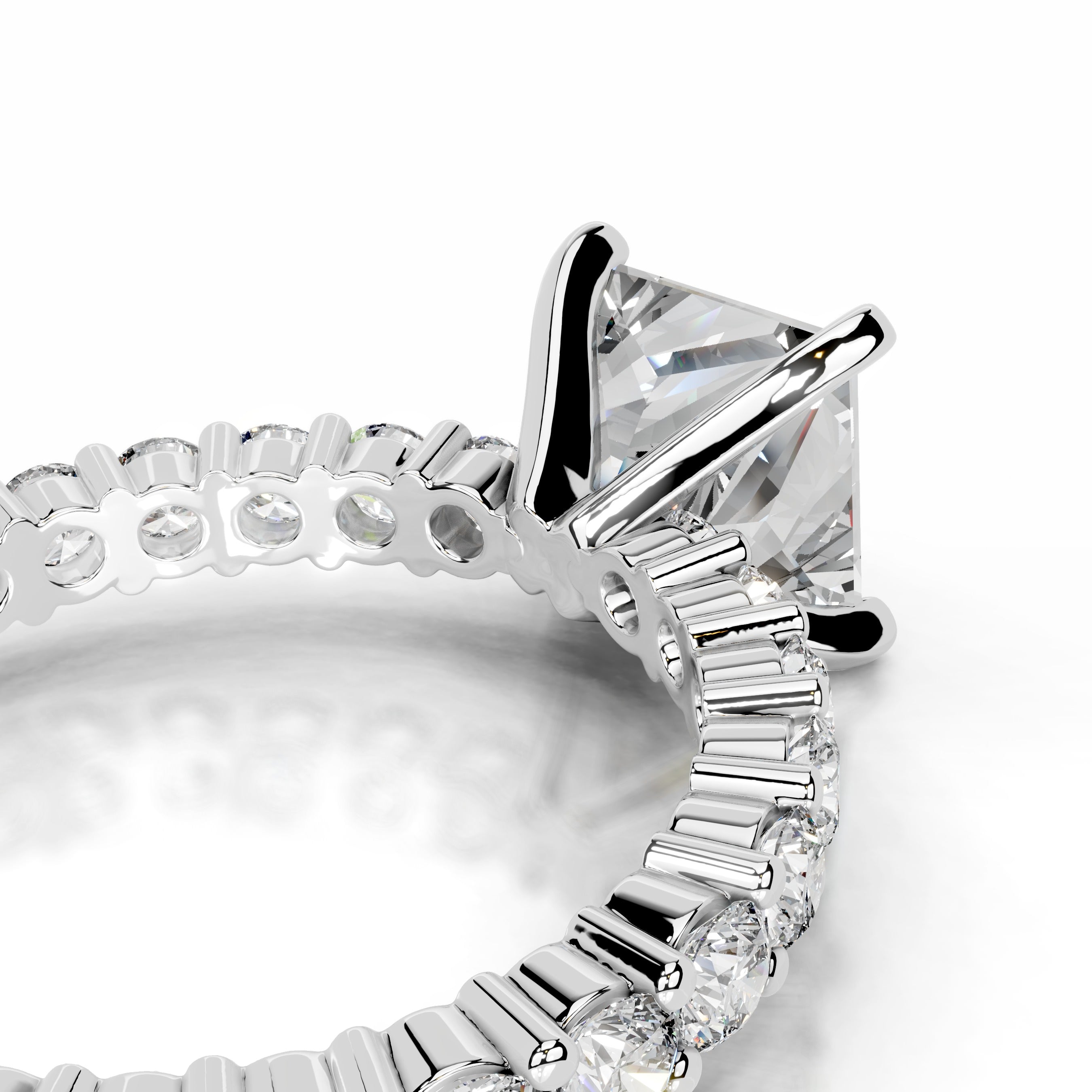 Jenna Diamond Engagement Ring - 18K White Gold