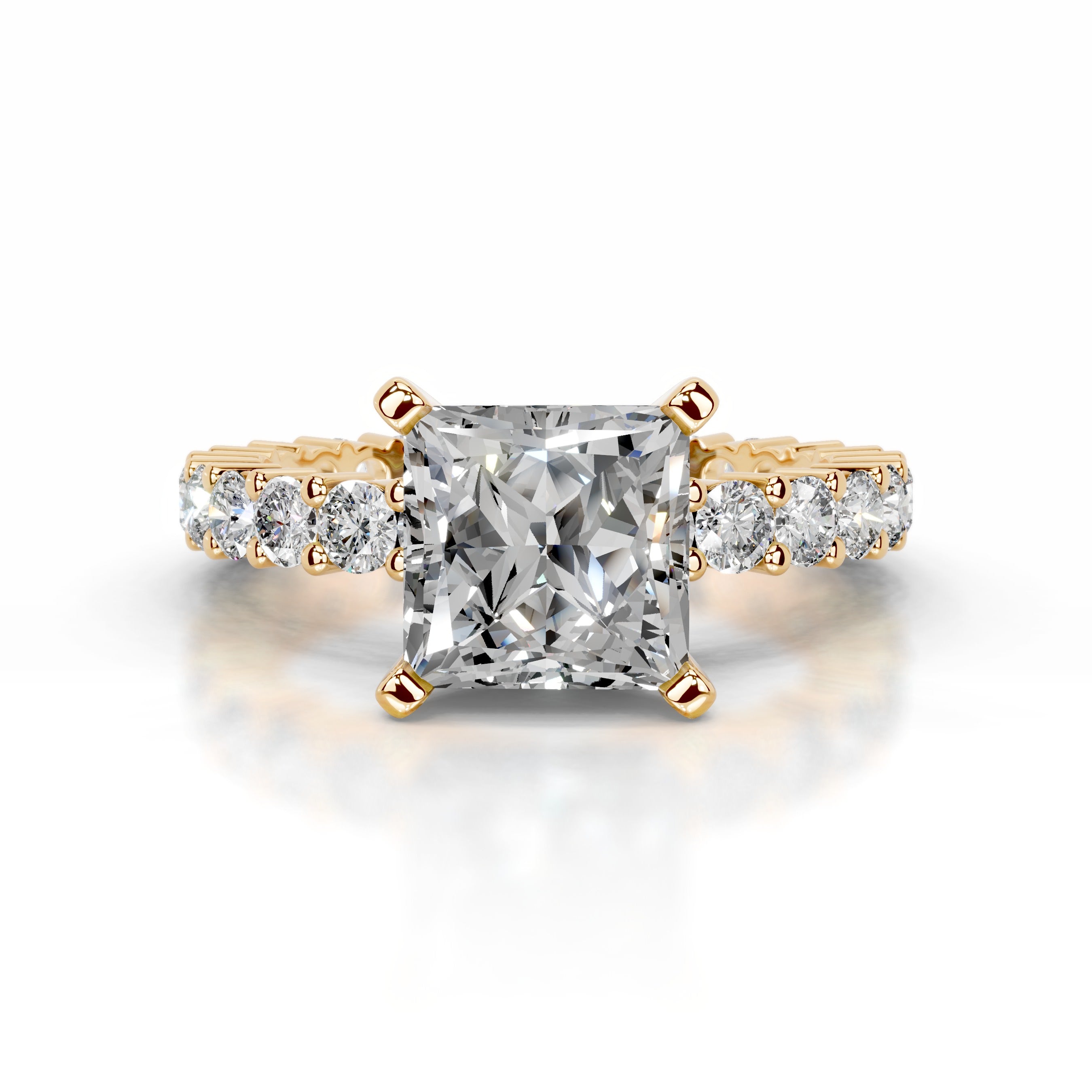 Jenna Diamond Engagement Ring - 18K Yellow Gold