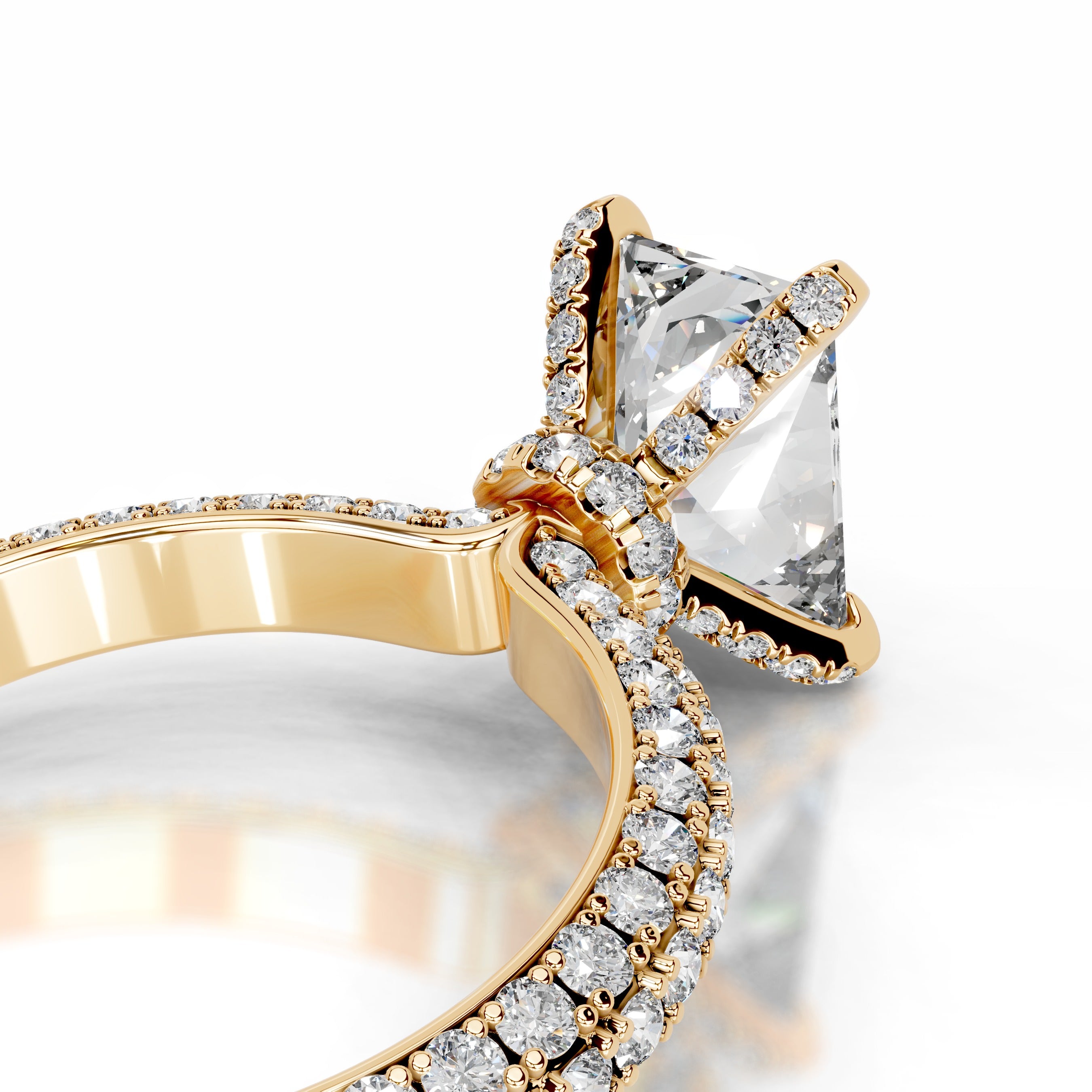 Milly Diamond Engagement Ring - 18K Yellow Gold