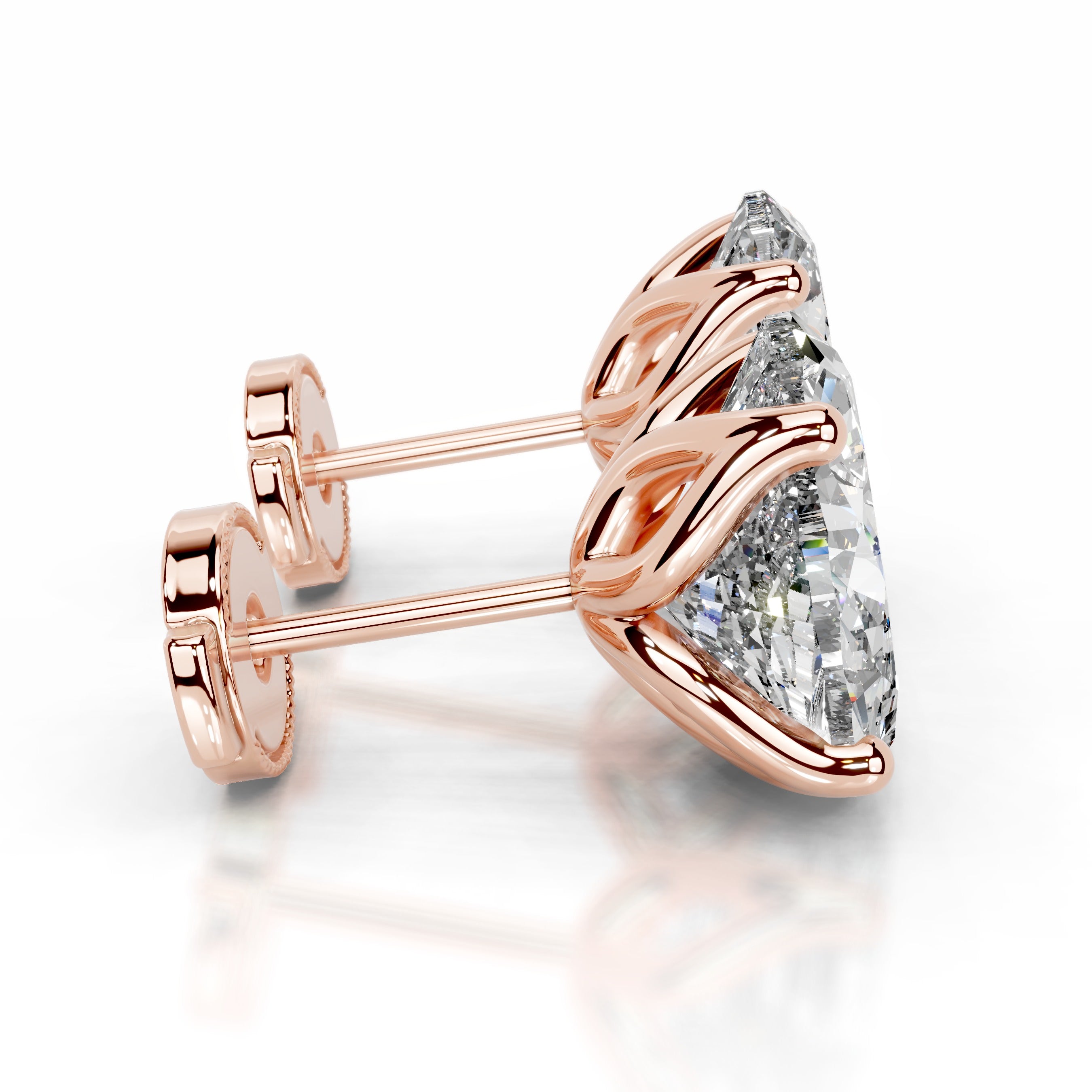 Doris Lab Grown Diamond Studs Earrings - 14K Rose Gold