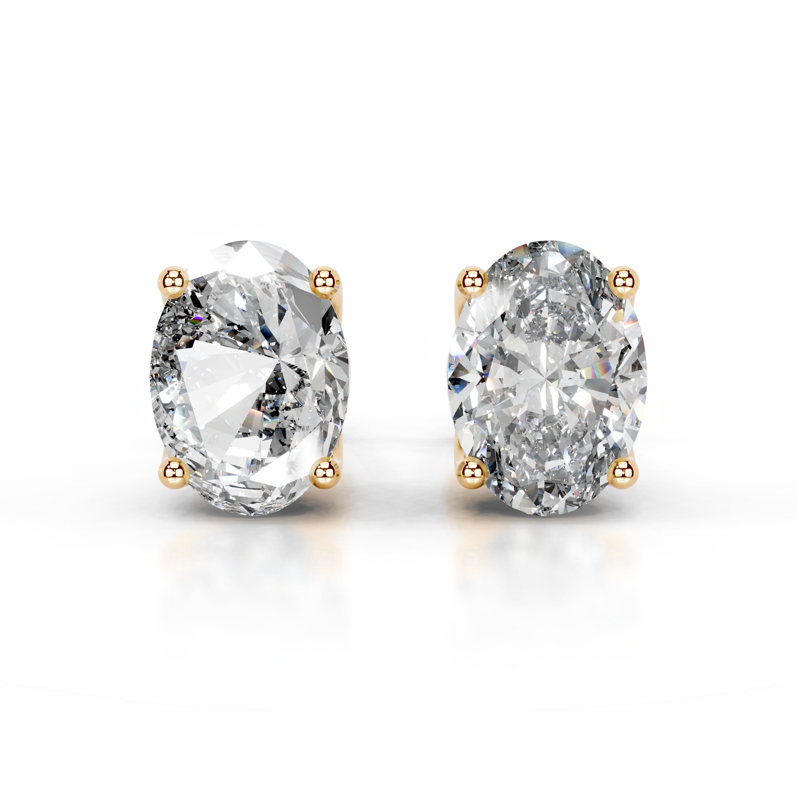 Doris Lab Grown Diamond Studs Earrings - 18K Yellow Gold