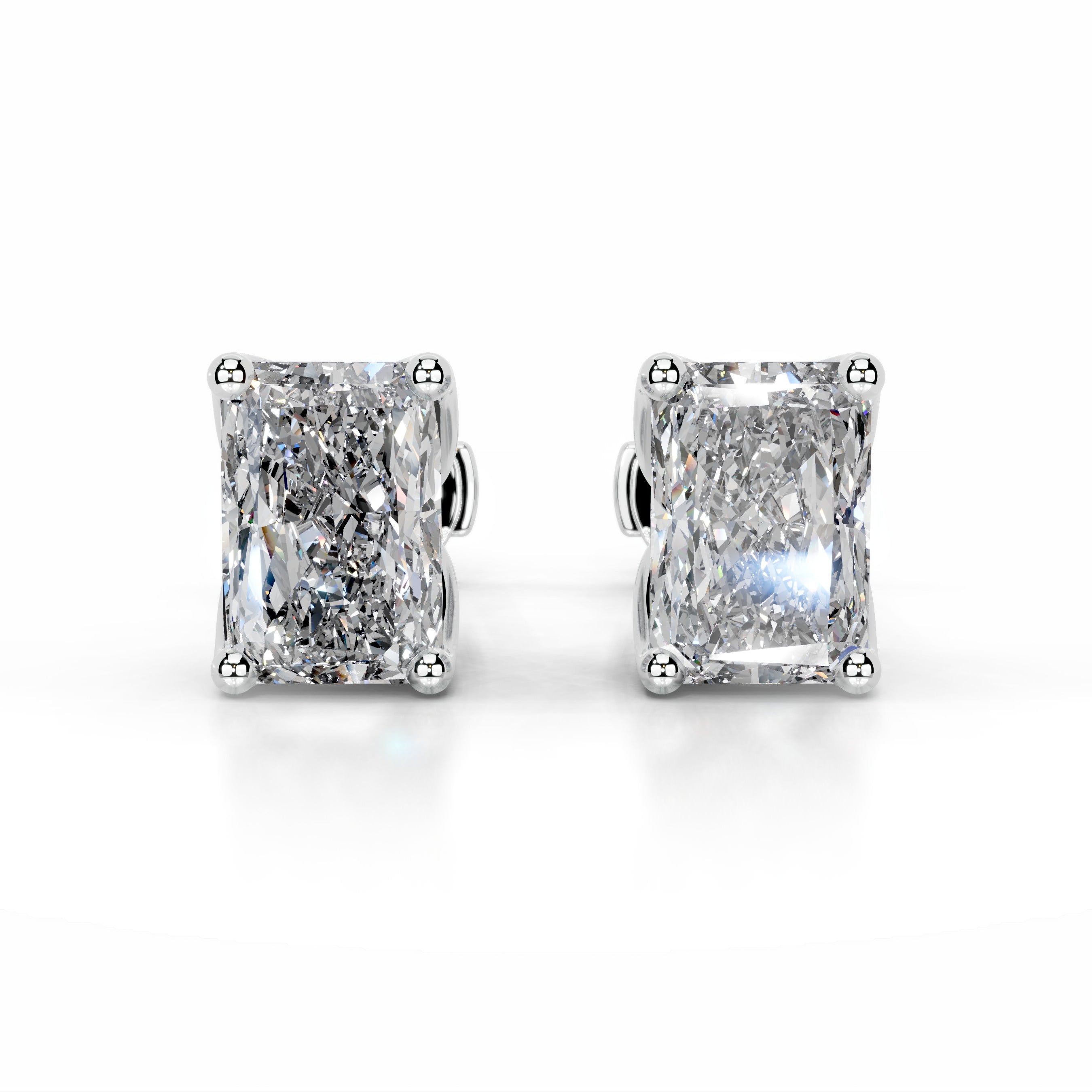 Doris Lab Grown Diamond Studs Earrings - 18K White Gold