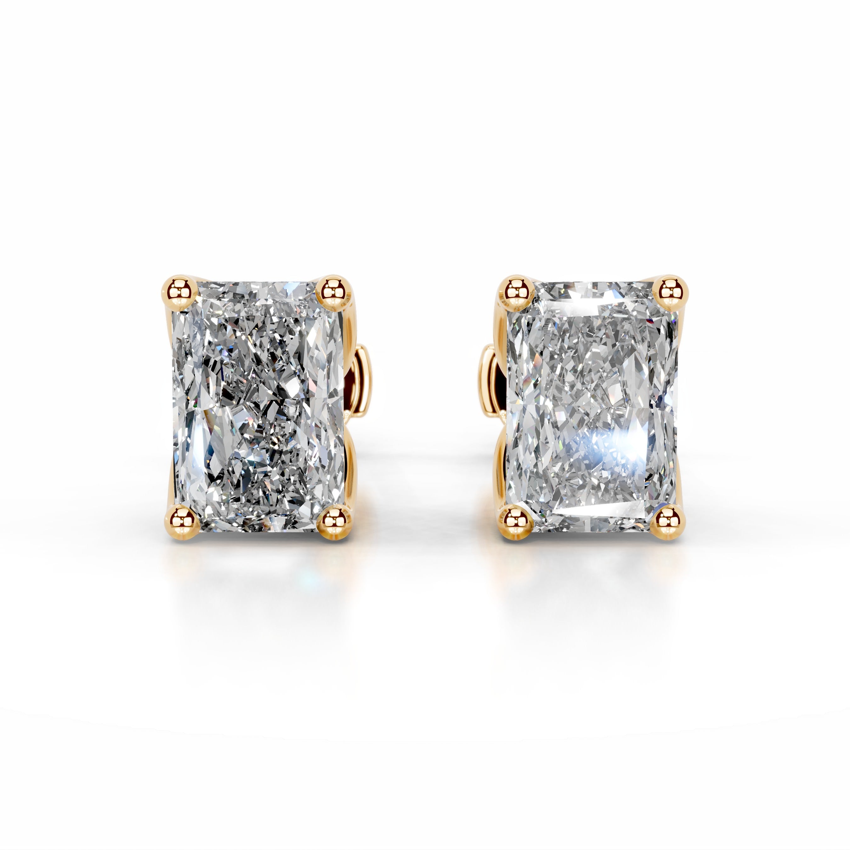 Doris Diamond Studs Earrings - 18K Yellow Gold