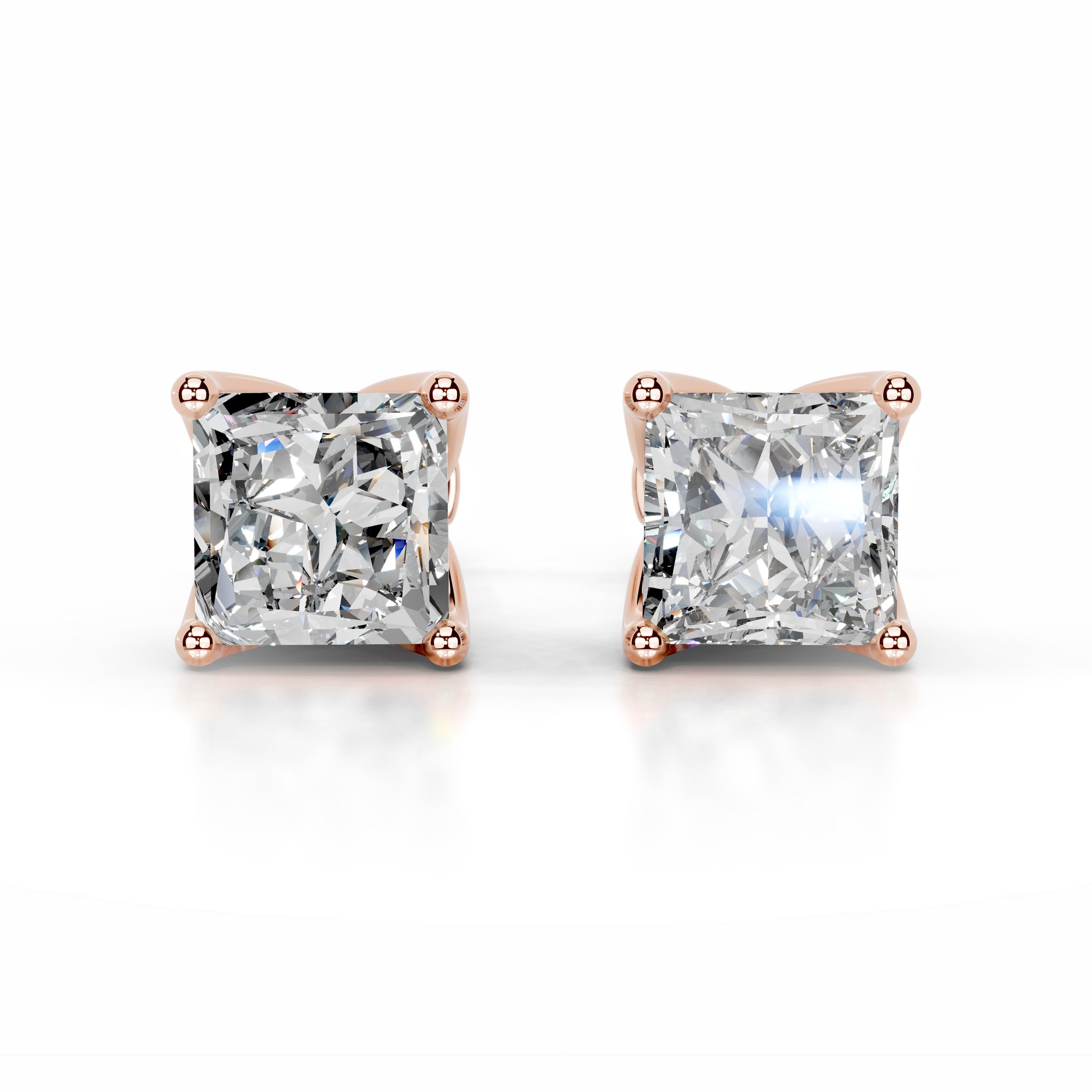 Doris Lab Grown Diamond Studs Earrings - 14K Rose Gold