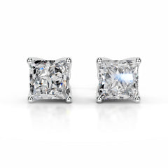 Doris Lab Grown Diamond Studs Earrings - 18K White Gold