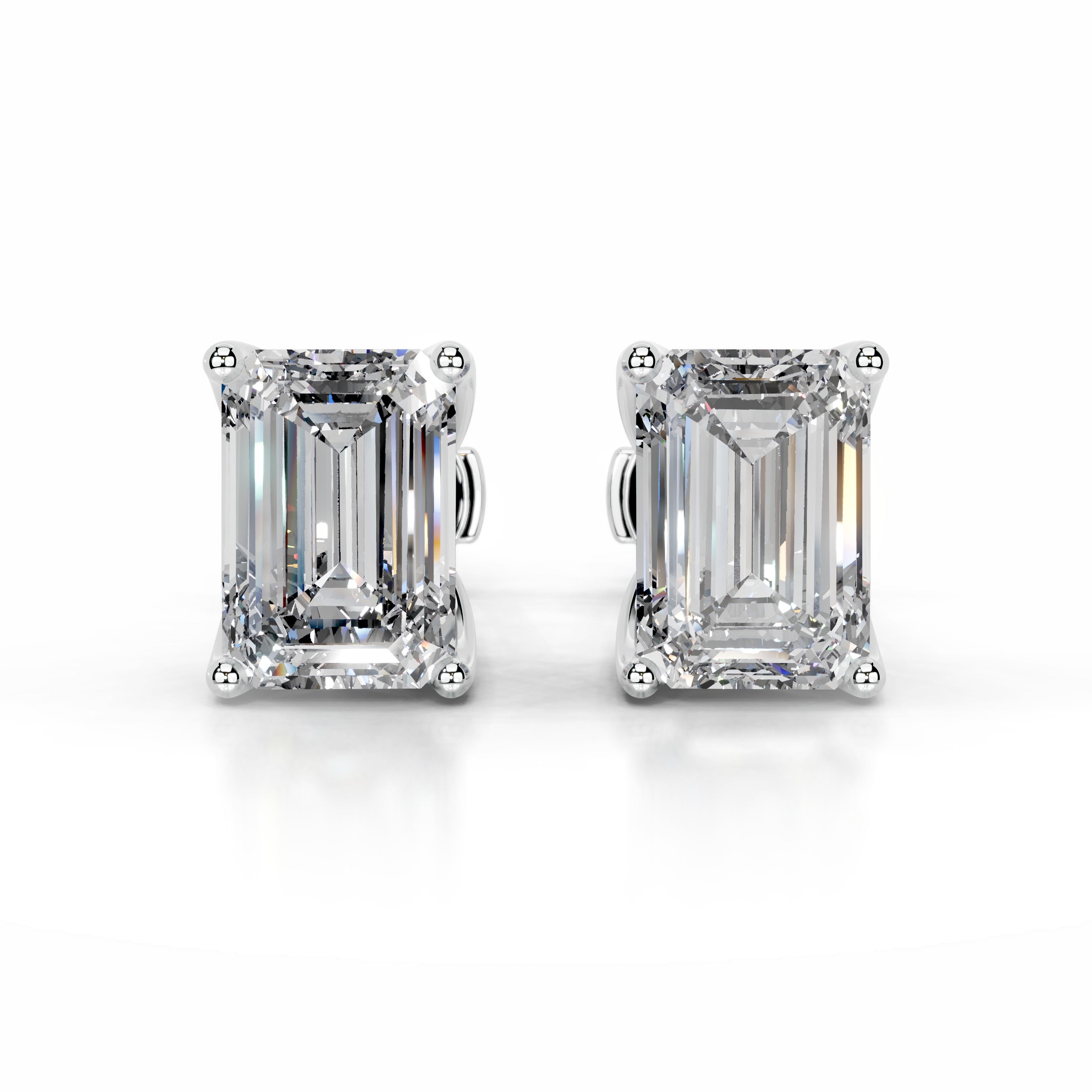 Doris Lab Grown Diamond Studs Earrings - 14K White Gold