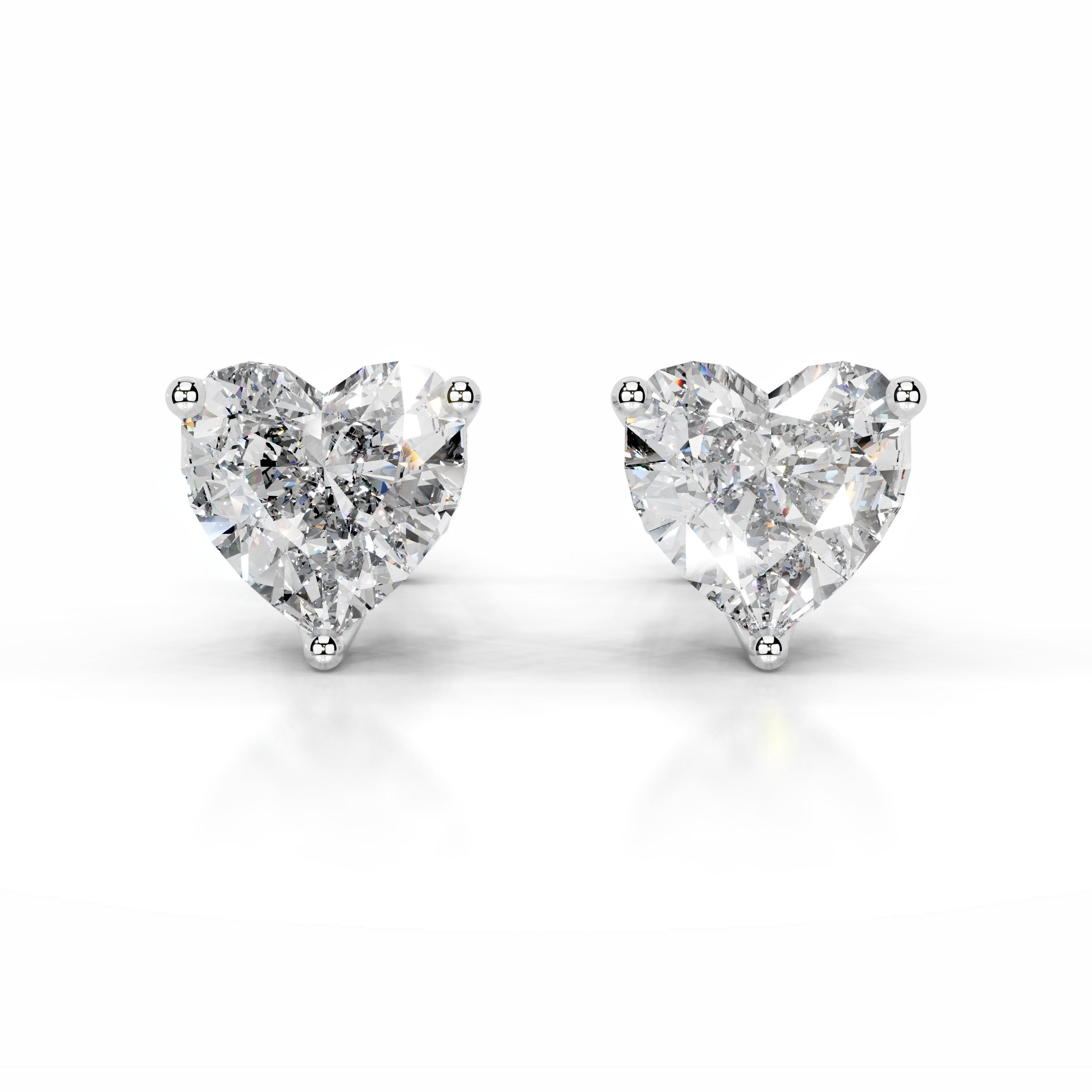 Doris Lab Grown Diamond Studs Earrings - 18K White Gold