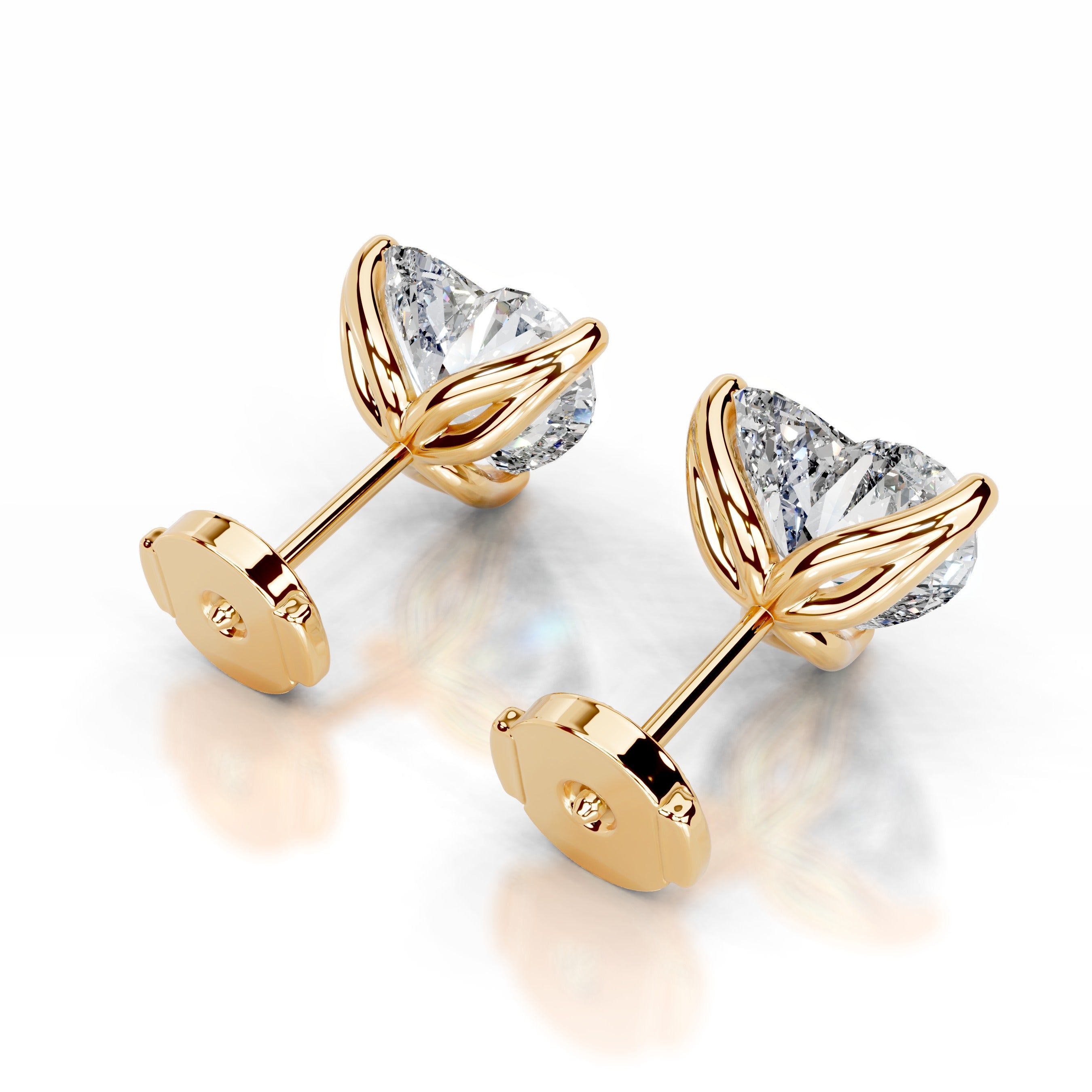 Doris Lab Grown Diamond Studs Earrings - 18K Yellow Gold