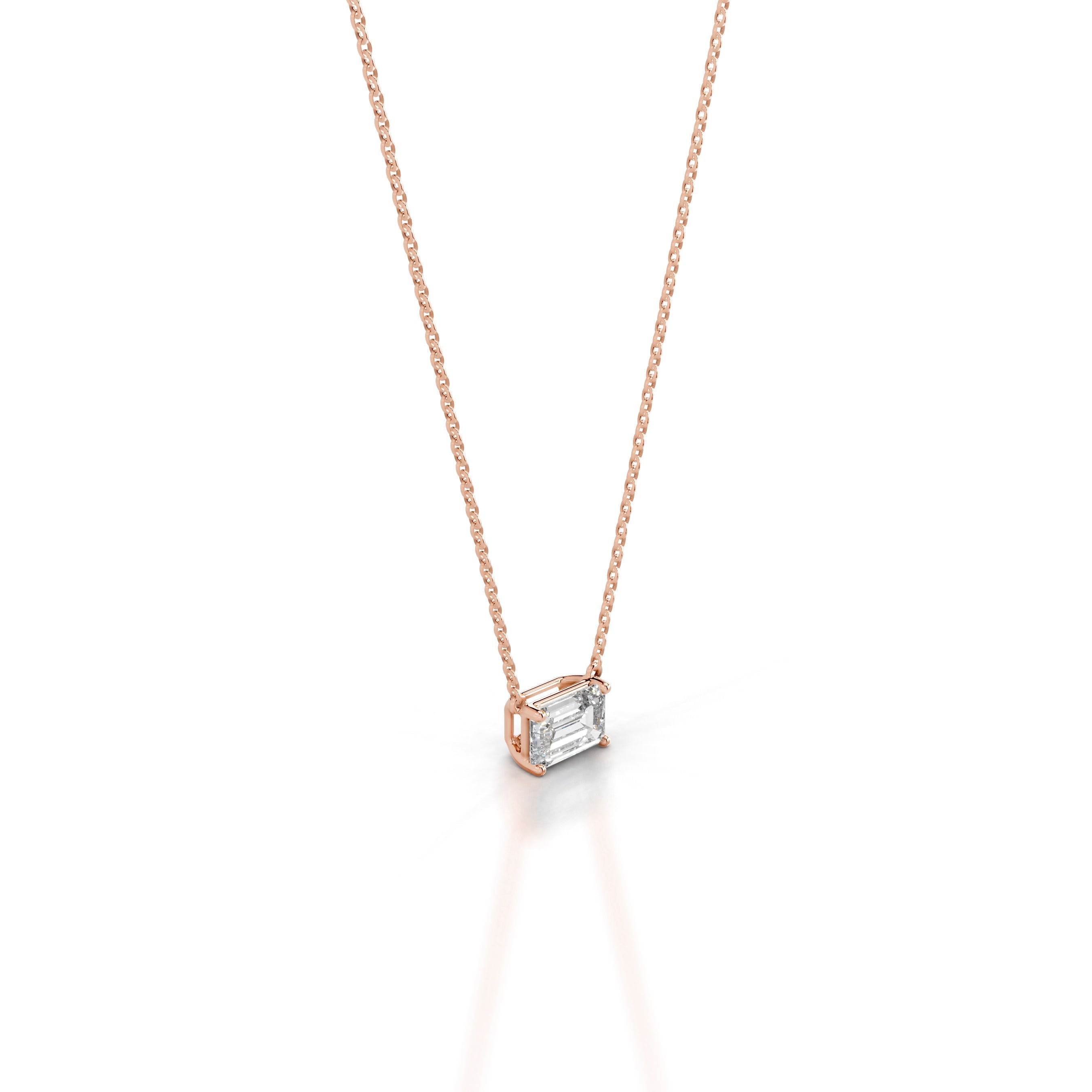 Clmence Diamond Pendant - 14K Rose Gold - Main Stone 1.55 Carat