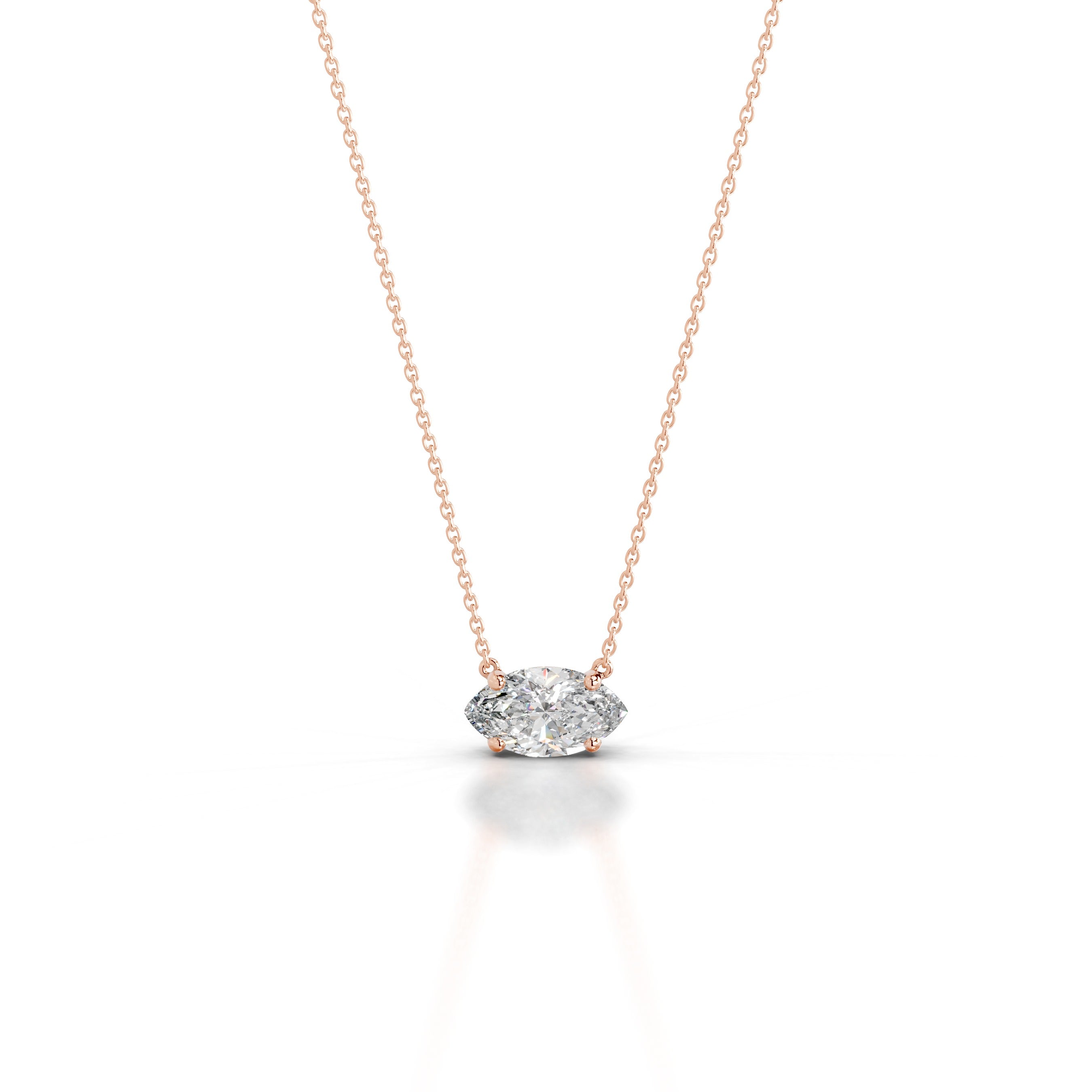 Clmence Diamond Pendant - 14K Rose Gold