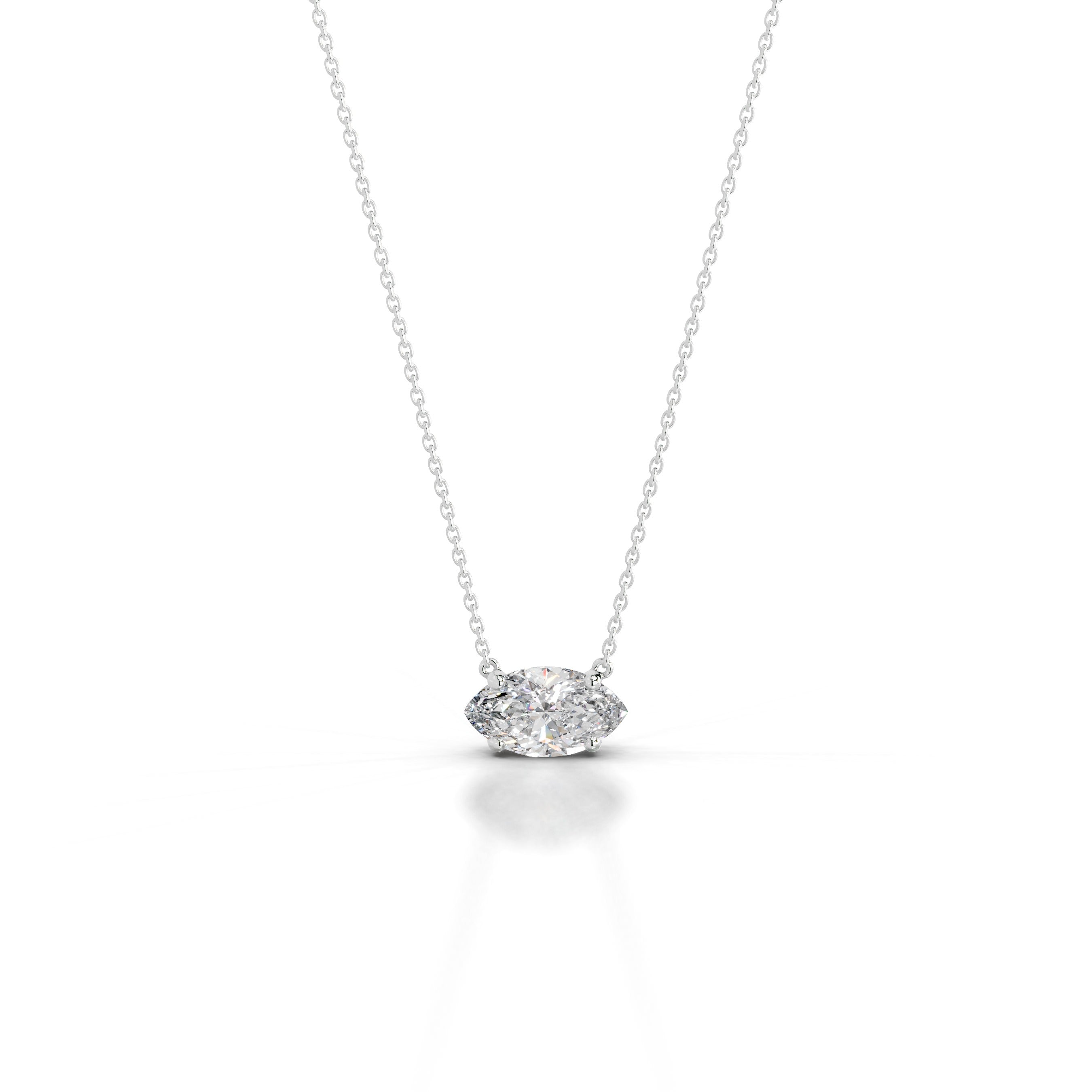 Clmence Diamond Pendant - 18K White Gold