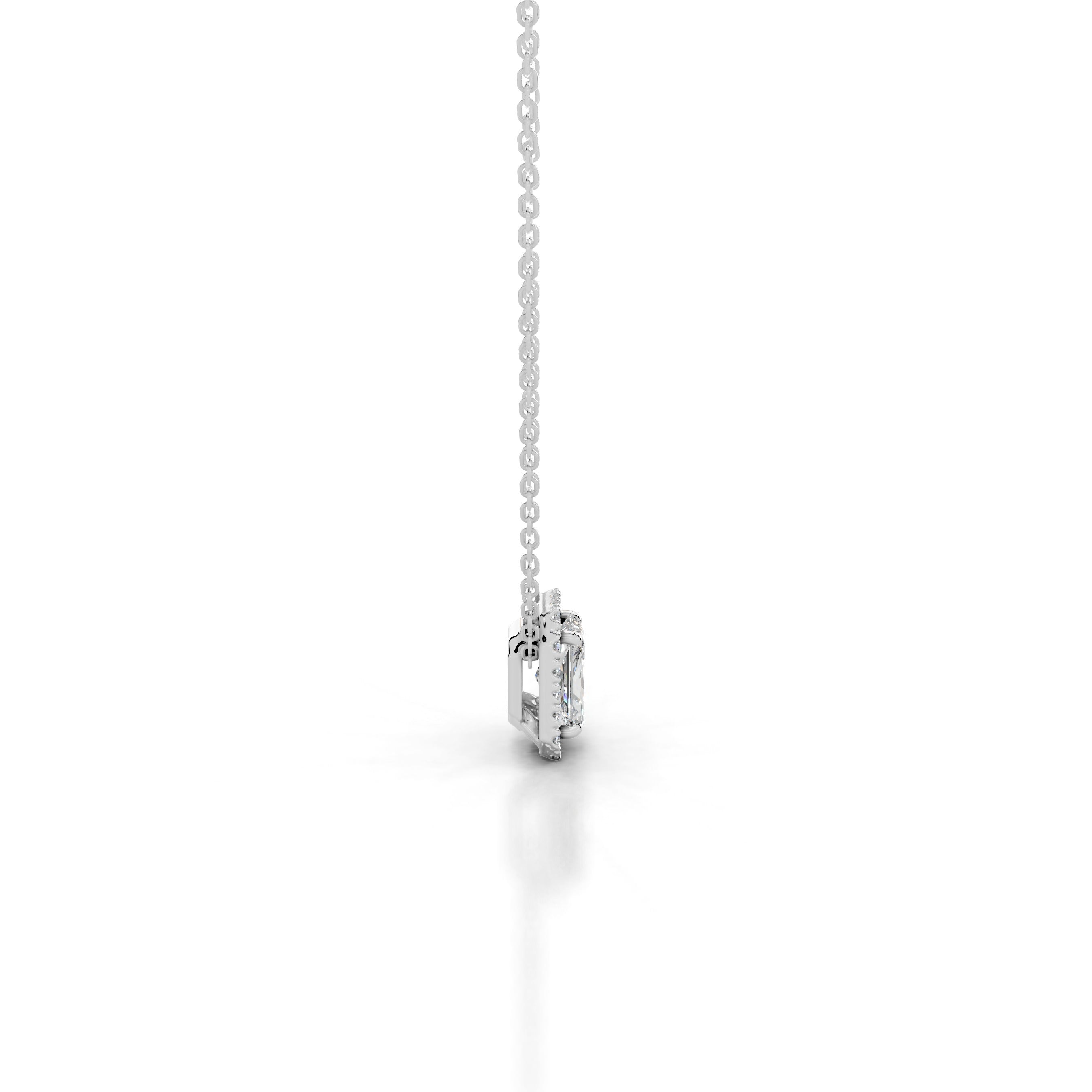 Manon Diamond Halo Pendant - 14K White Gold