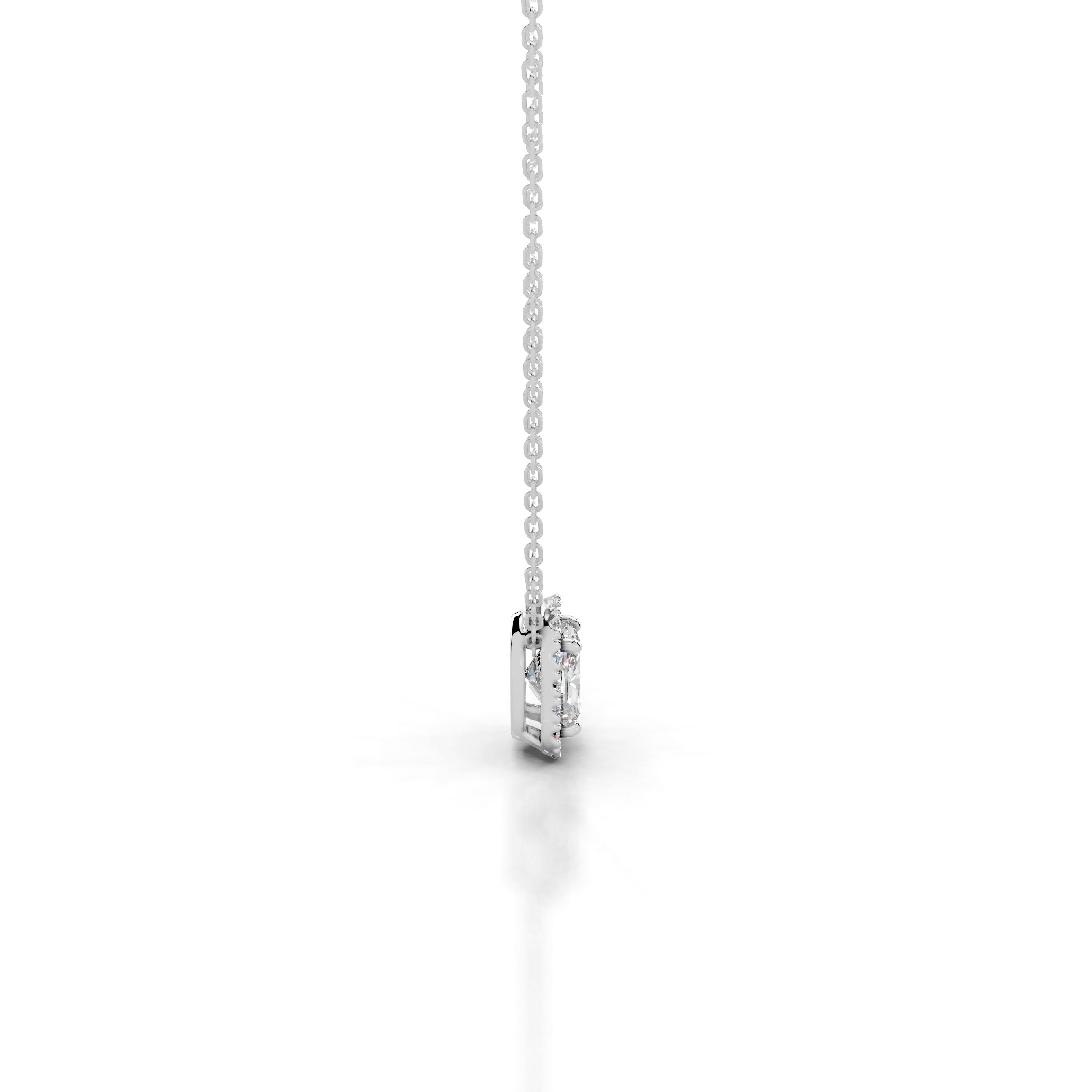 Manon Diamond Halo Pendant - 14K White Gold