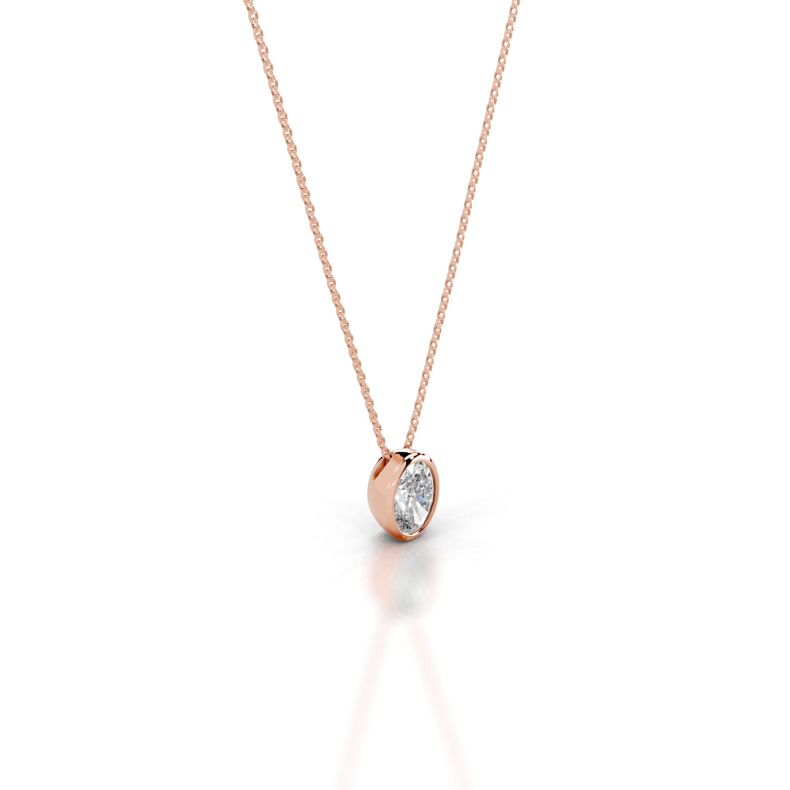 Gianna Diamond Pendant - 14K Rose Gold - Main Stone 1.01 Carat
