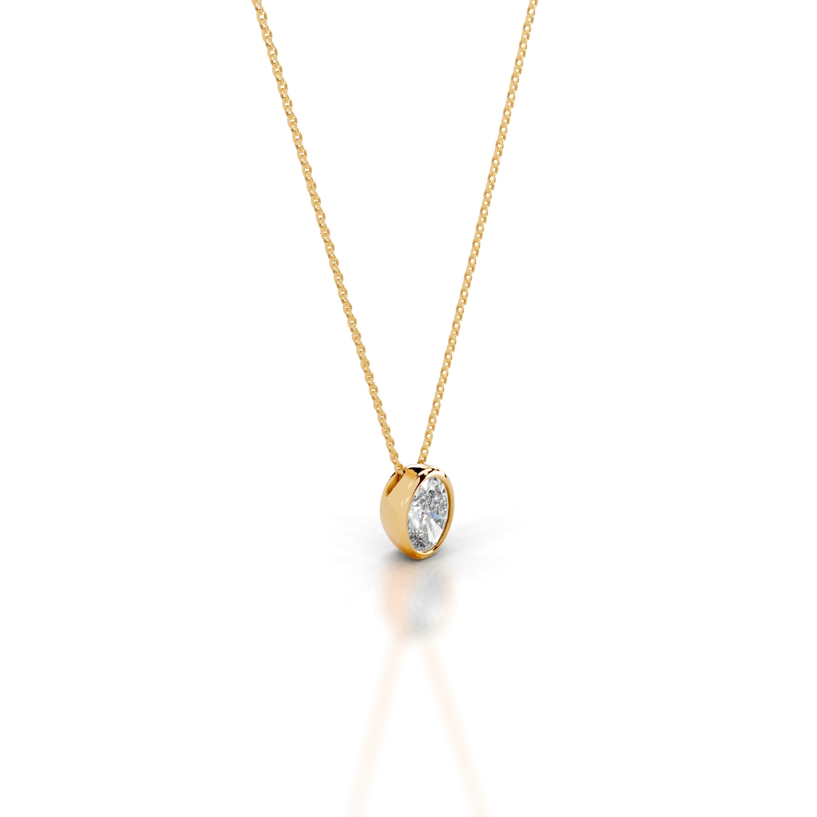 Gianna Diamond Pendant - 18K Yellow Gold - Main Stone 1.01 Carat