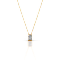Gianna Lab Grown Diamond Pendant Elongated Radiant - 18K Yellow Gold