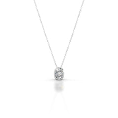 Gianna Lab Grown Diamond Pendant Square Cushion - 18K White Gold