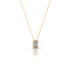 Gianna Lab Grown Diamond Pendant Emerald - 18K Yellow Gold