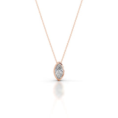 Gianna Lab Grown Diamond Pendant Marquise - 14K Rose Gold