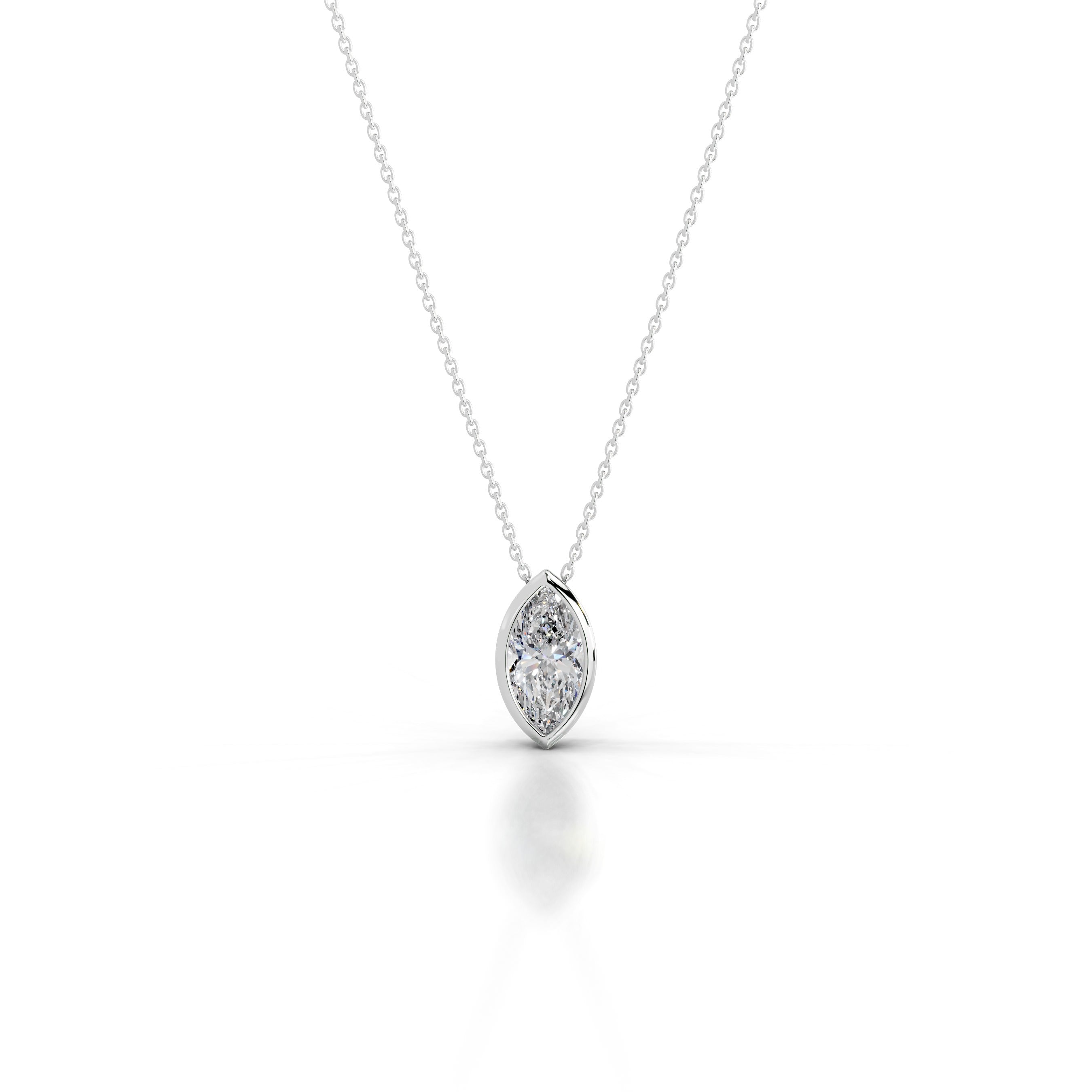 Gianna Diamond Pendant - 18K White Gold