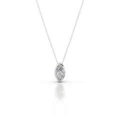 Gianna Lab Grown Diamond Pendant Marquise - 18K White Gold