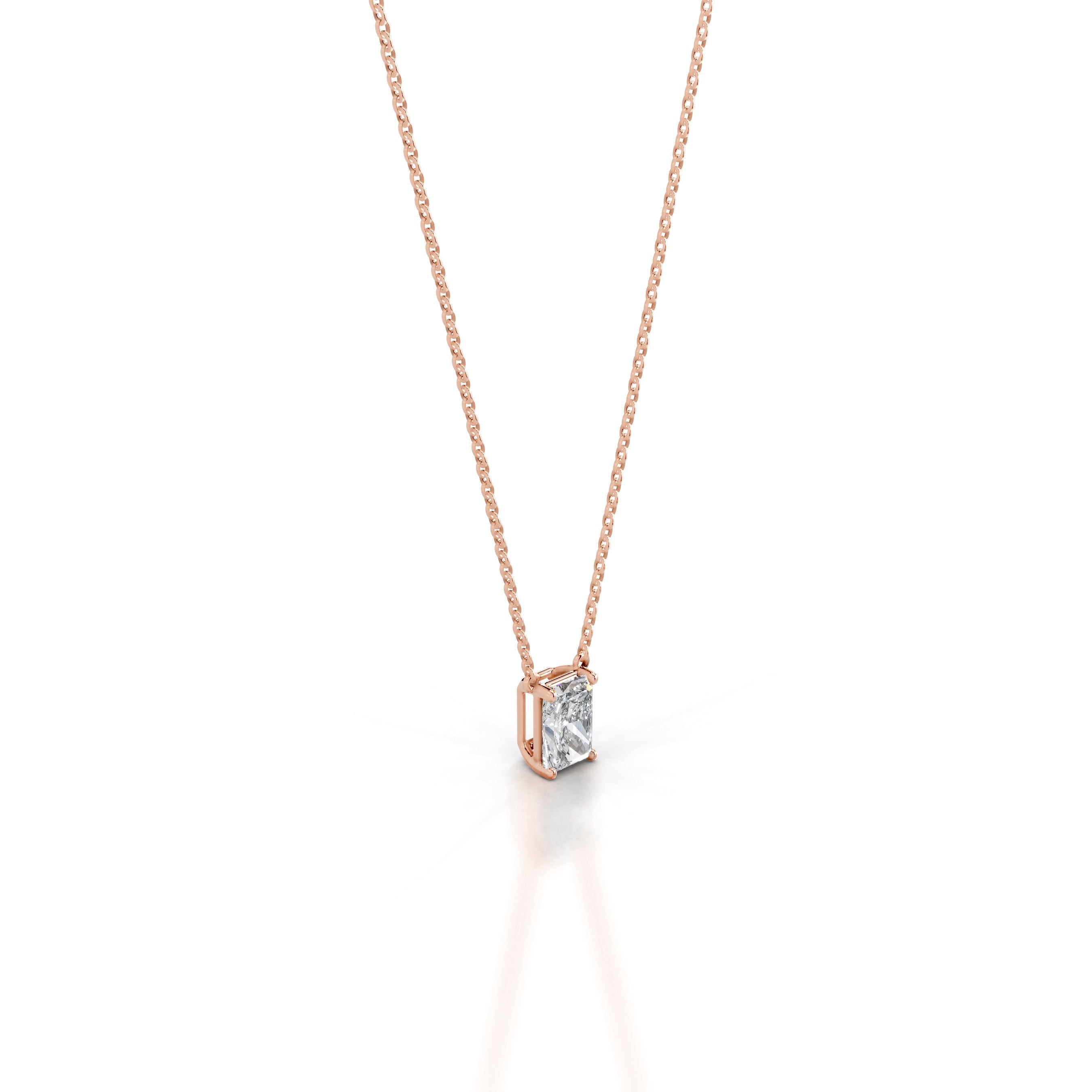 Mary Diamond Pendant - 14K Rose Gold