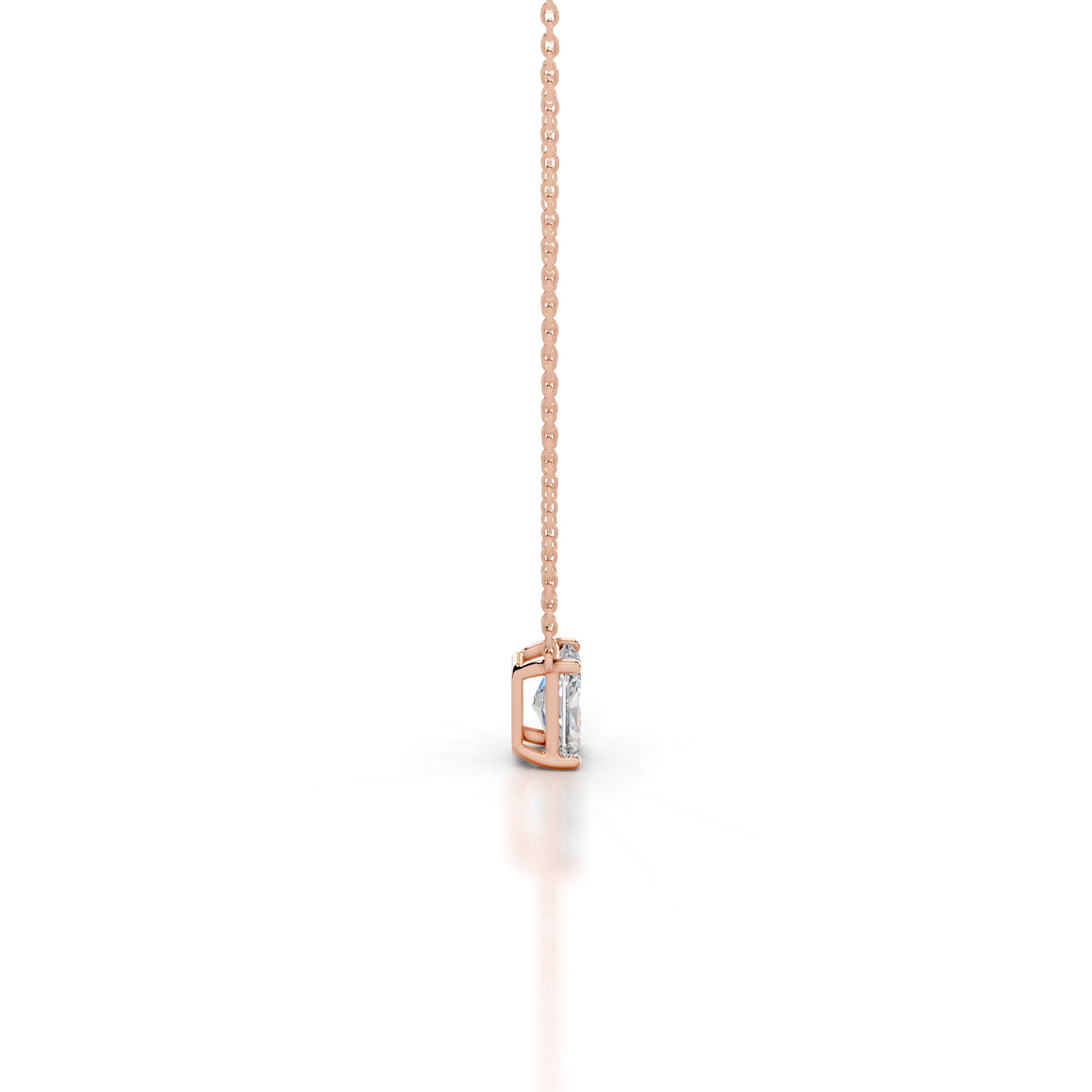 Mary Diamond Pendant - 14K Rose Gold