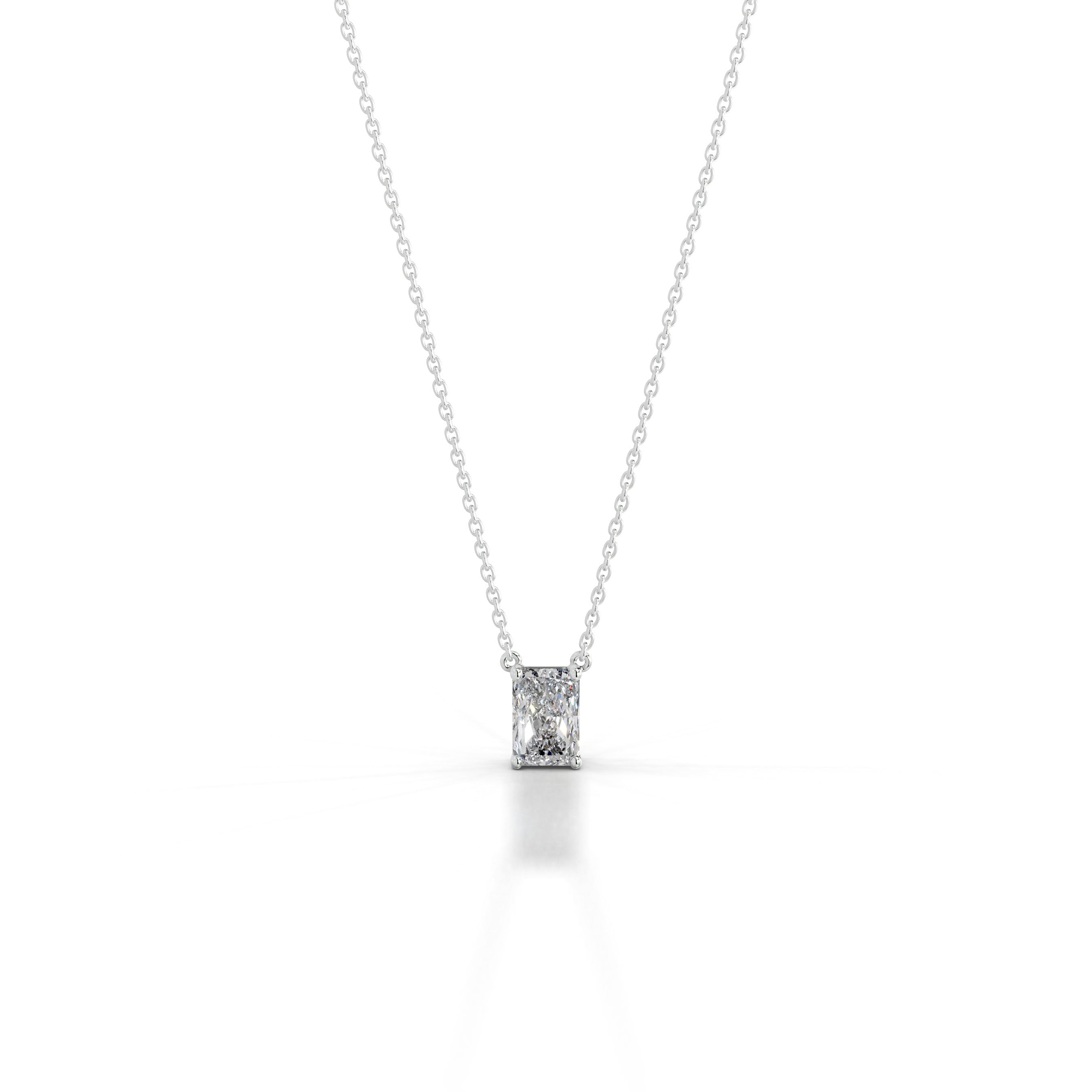 Mary Diamond Pendant - 14K White Gold