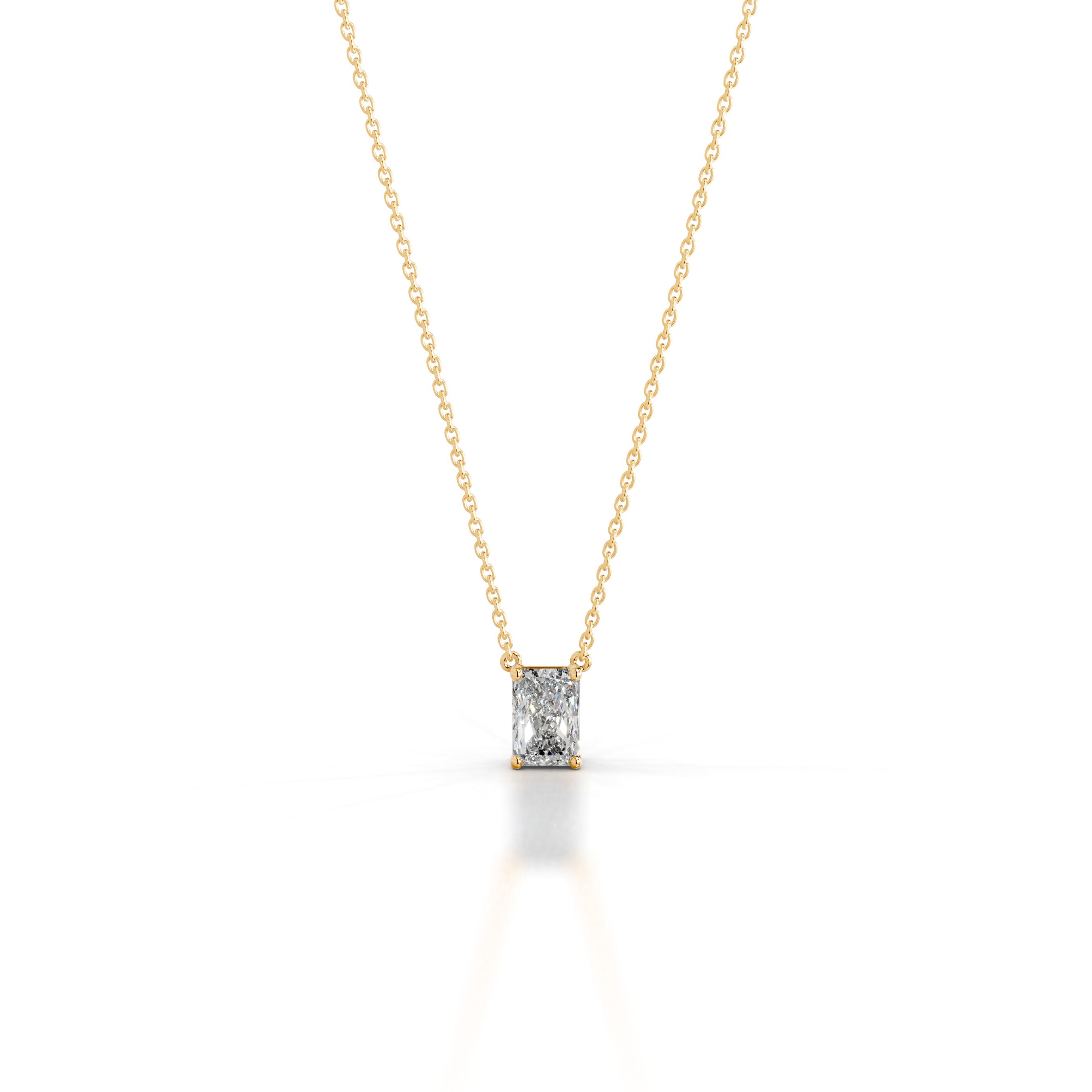 Mary Diamond Pendant - 18K Yellow Gold