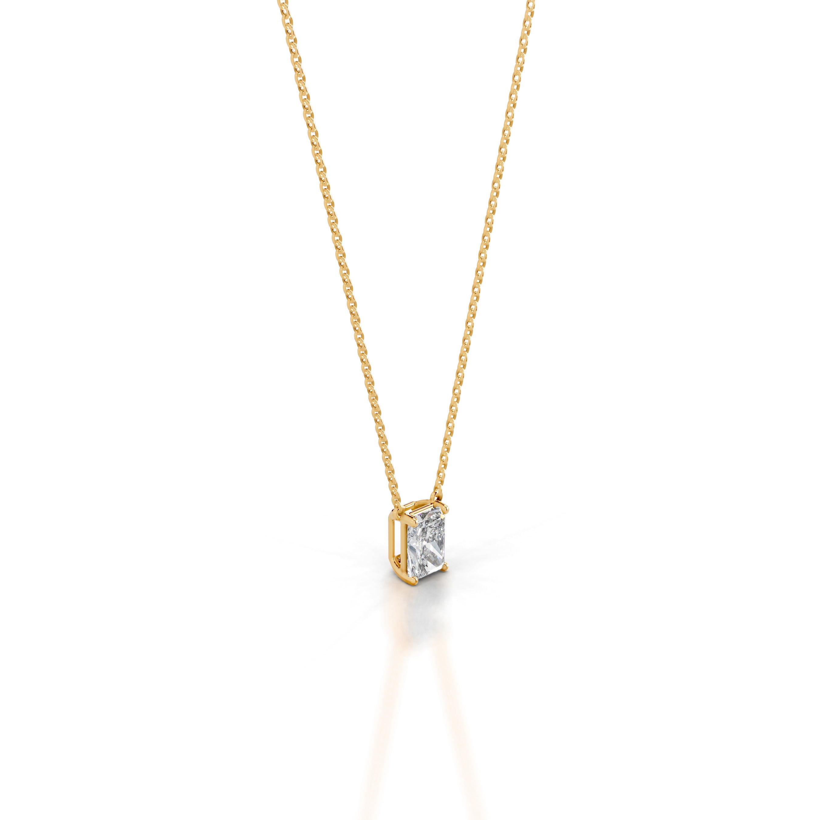 Mary Lab Grown Diamond Pendant - 18K Yellow Gold