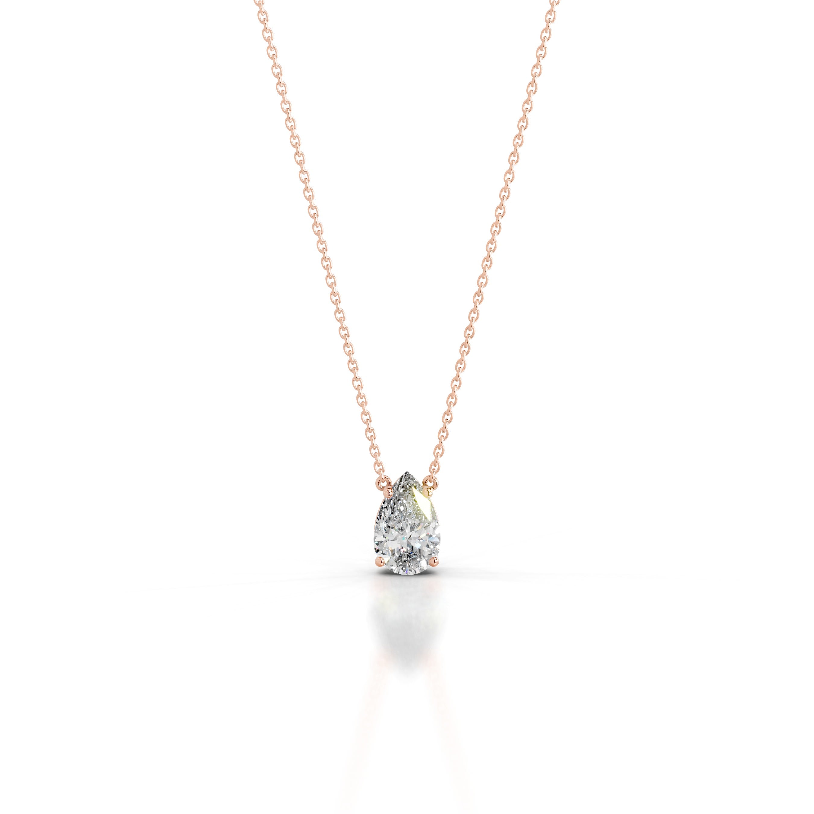 Mary Diamond Pendant - 14K Rose Gold