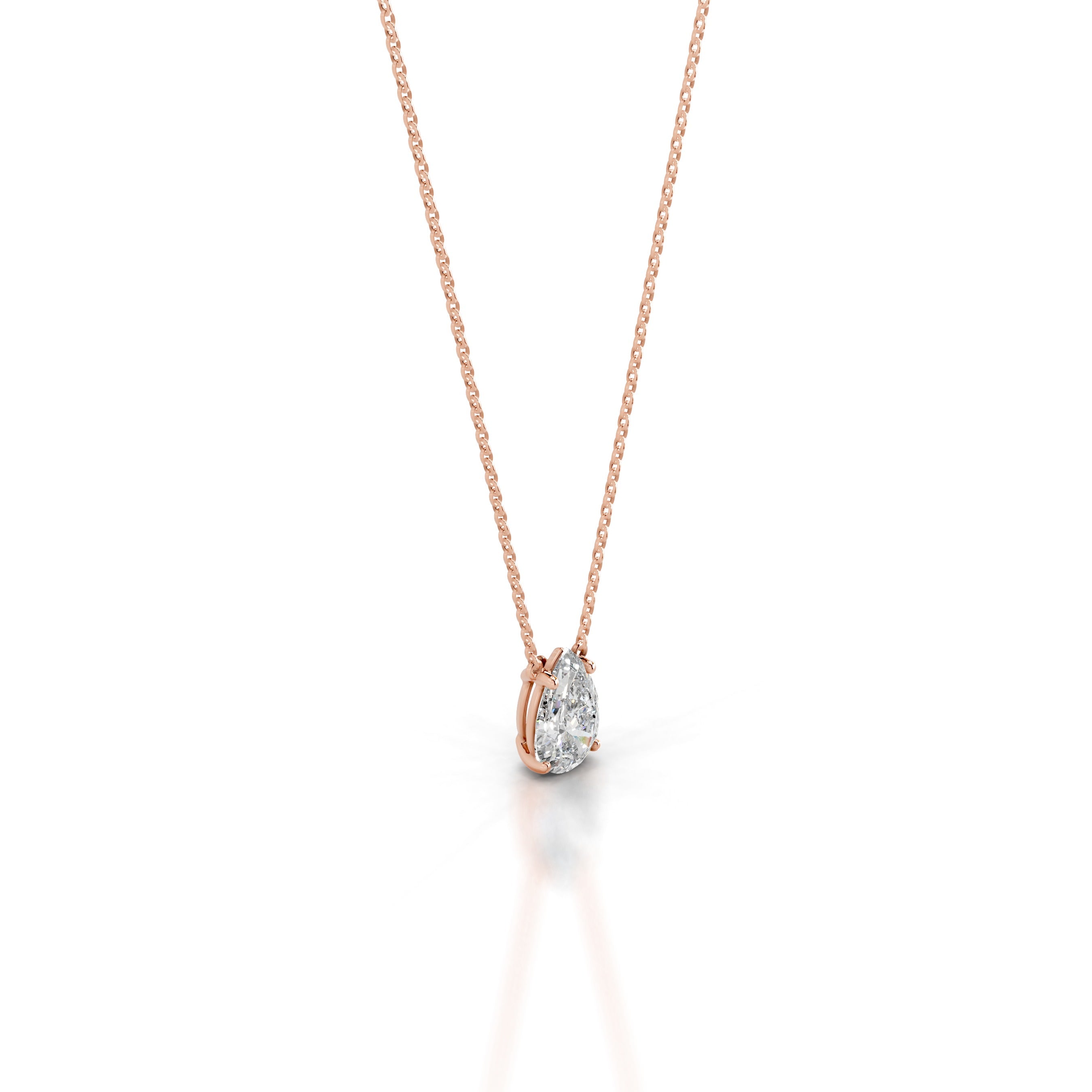 Mary Diamond Pendant - 14K Rose Gold