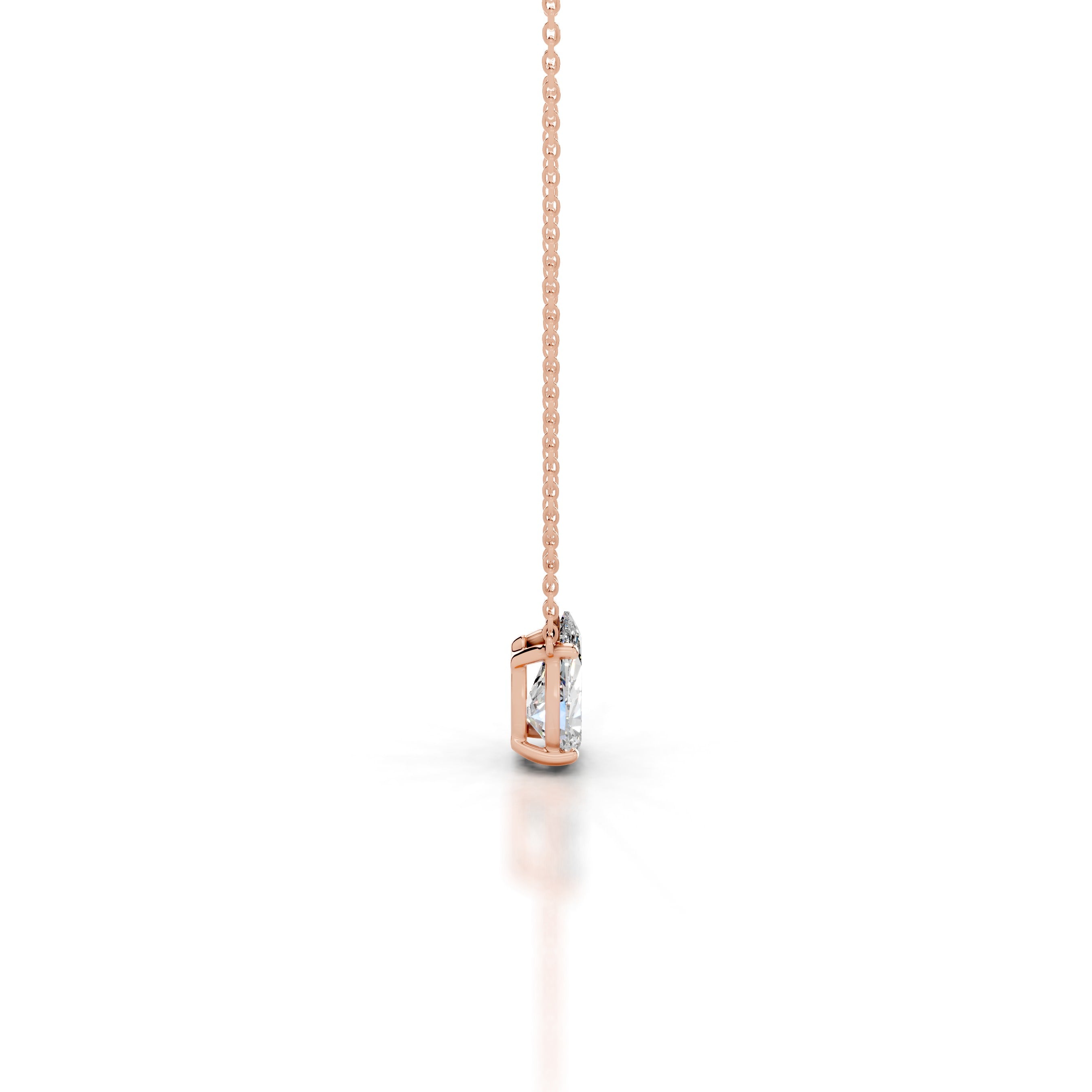 Mary Lab Grown Diamond Pendant - 14K Rose Gold