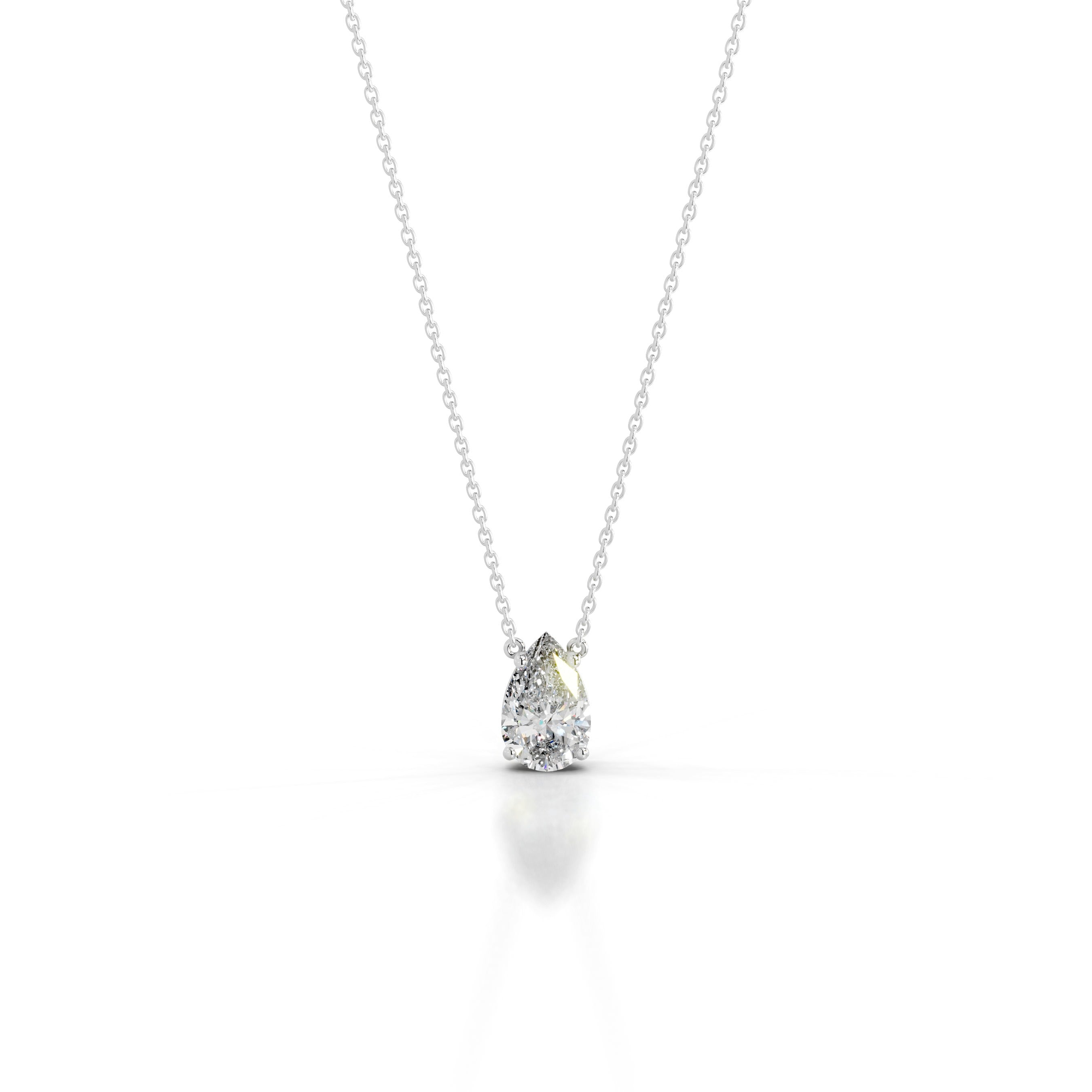 Mary Diamond Pendant - 14K White Gold