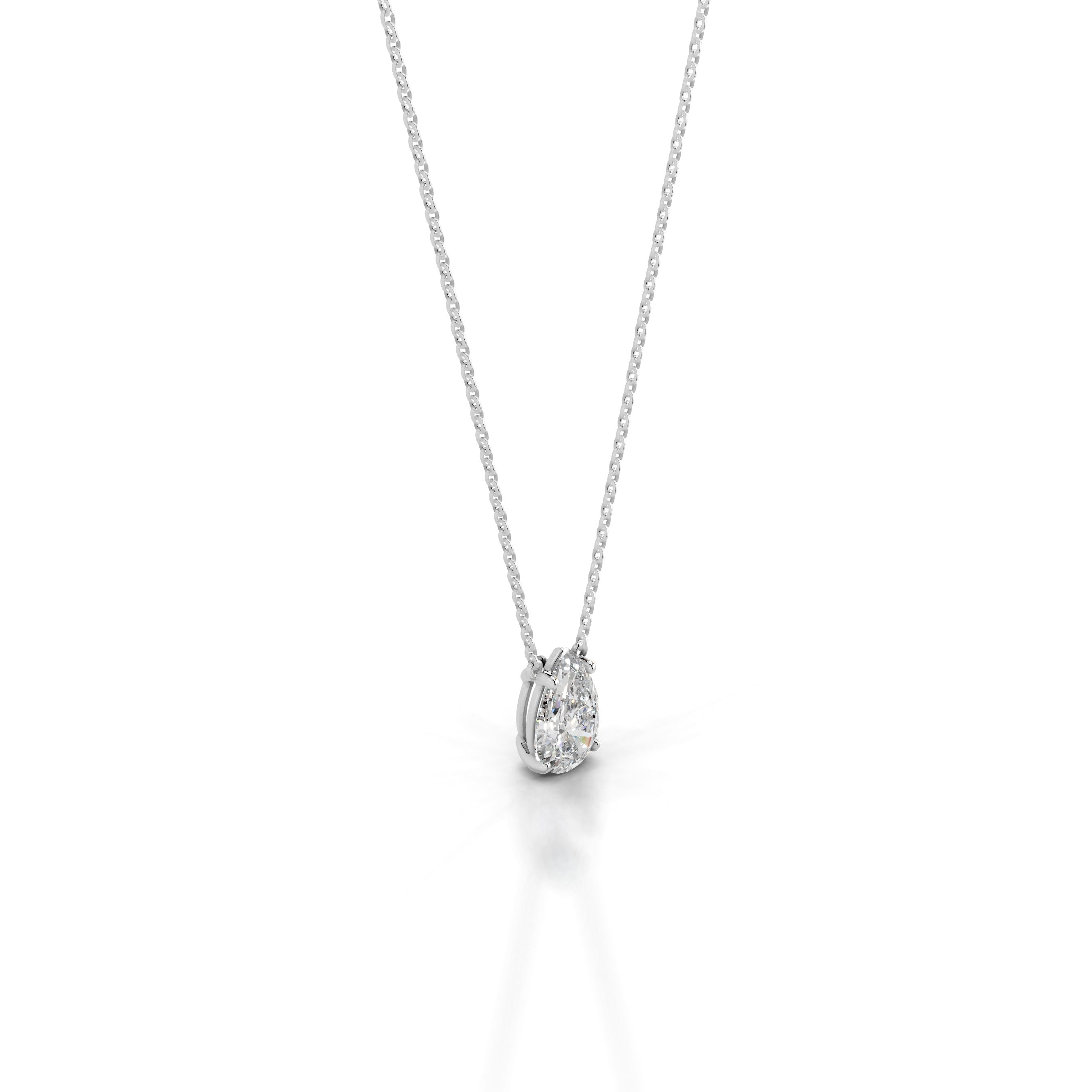 Mary Diamond Pendant - 18K White Gold